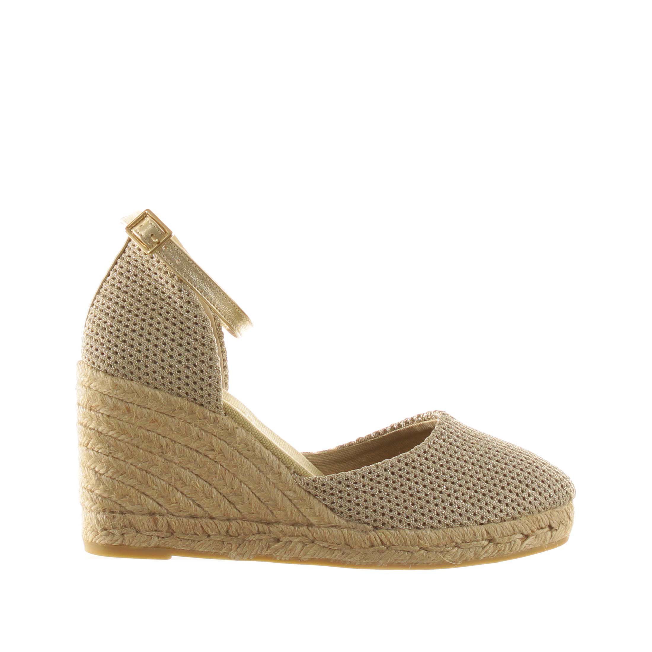 Espadrilles espadrilles cira knit in raffia lurex da donna