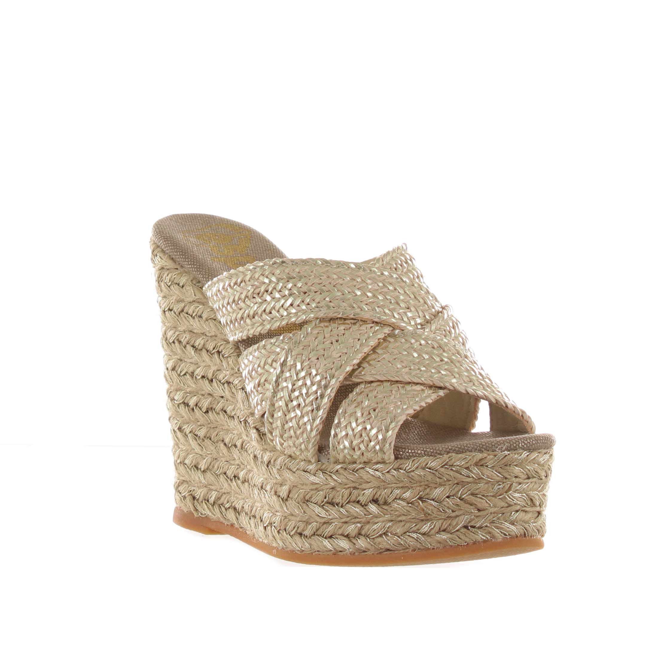 Espadrilles sabot nico trenzas in pelle  da donna