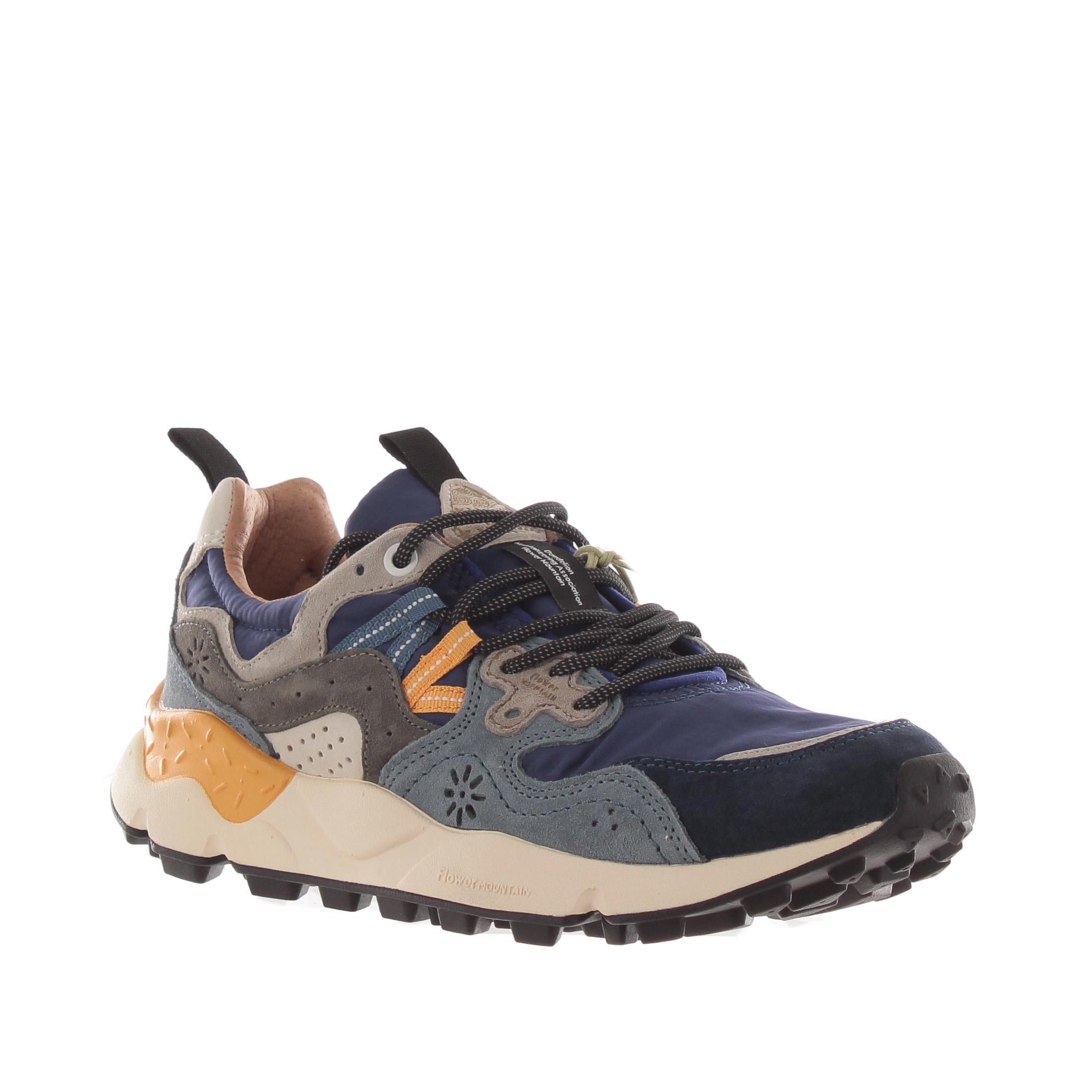 Flower mountain sneaker yamano 3 in suede e nylon da uomo