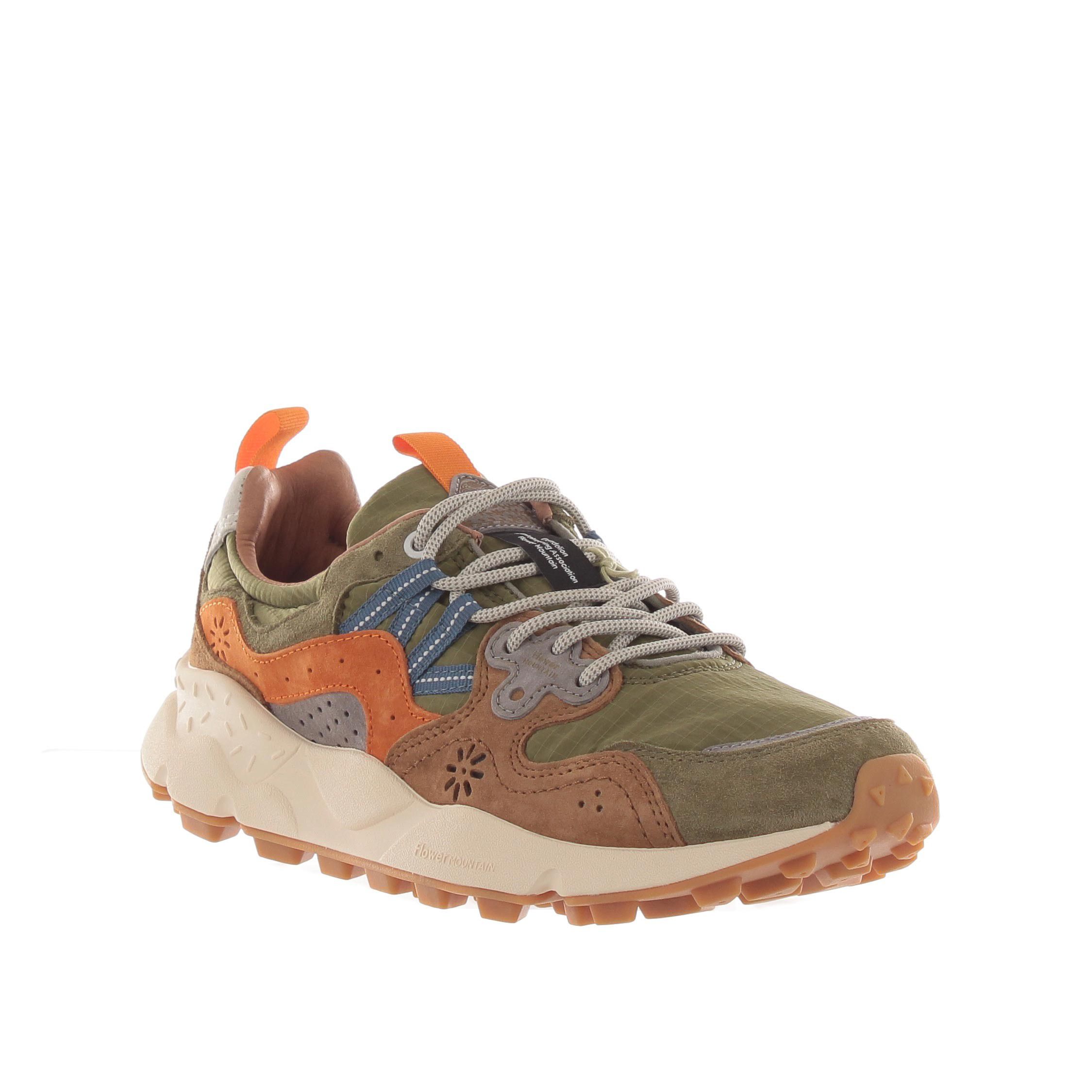 Flower mountain sneaker yamano 3 in suede e nylon da uomo