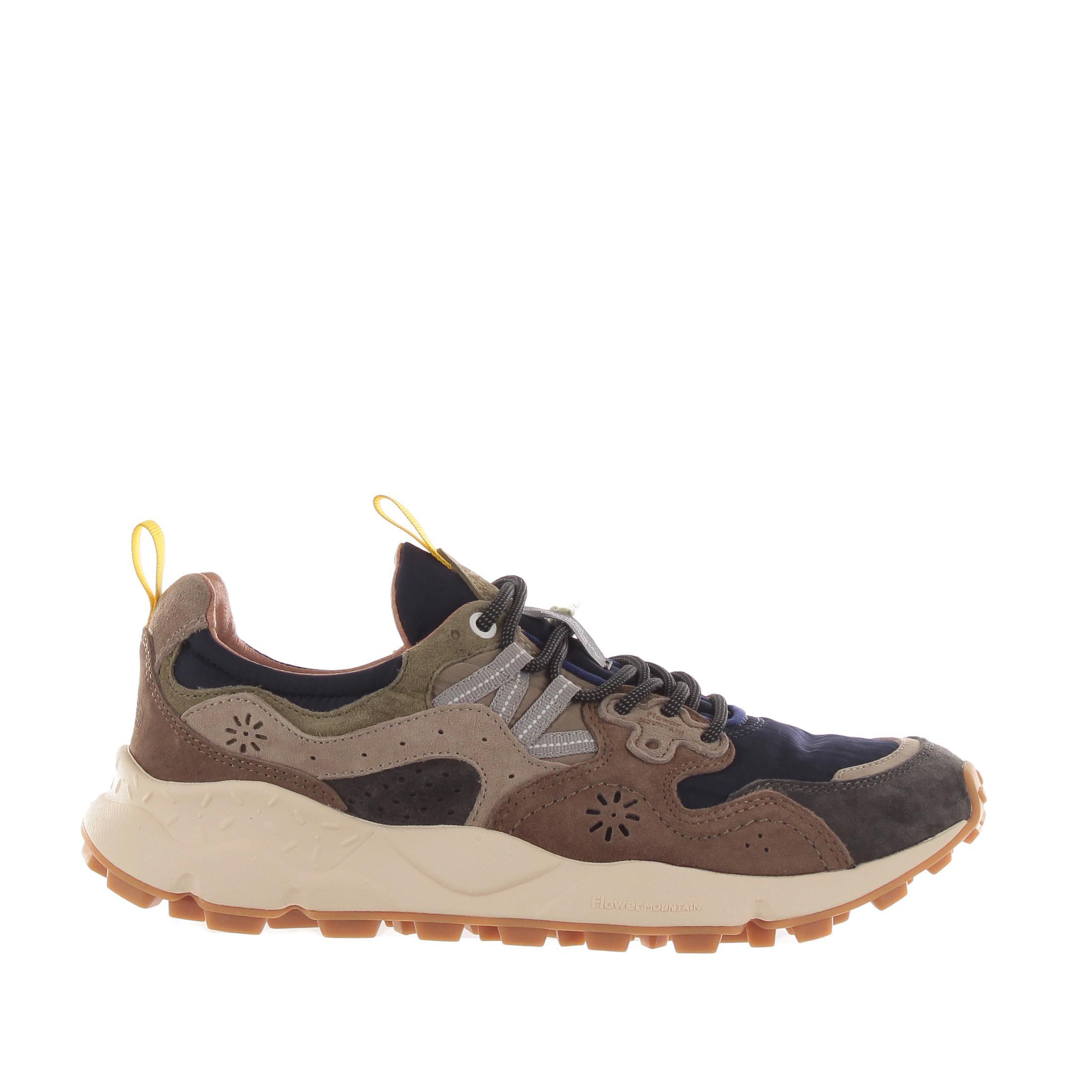 Flower mountain sneaker yamano 3 in suede e nylon da uomo