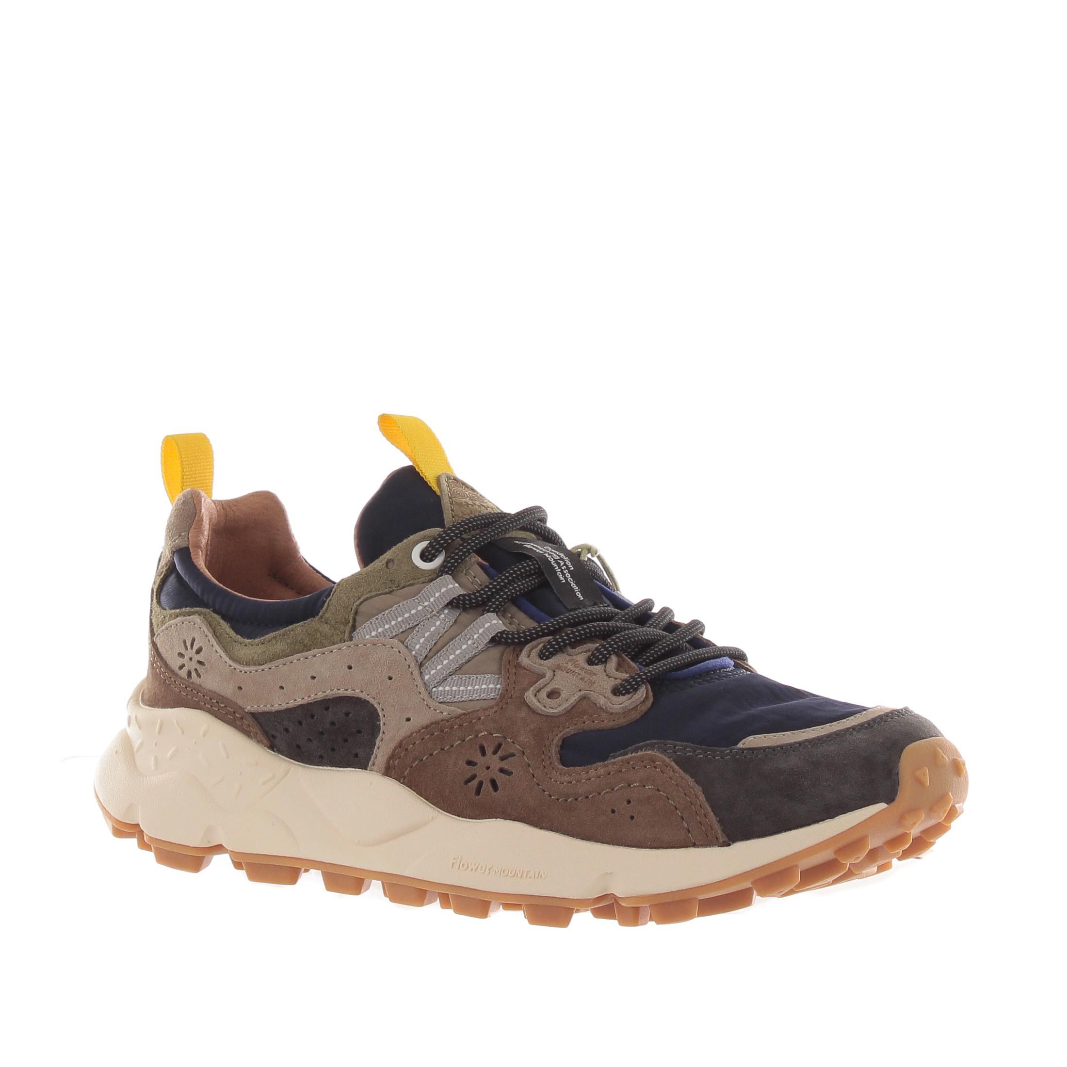 Flower mountain sneaker yamano 3 in suede e nylon da uomo