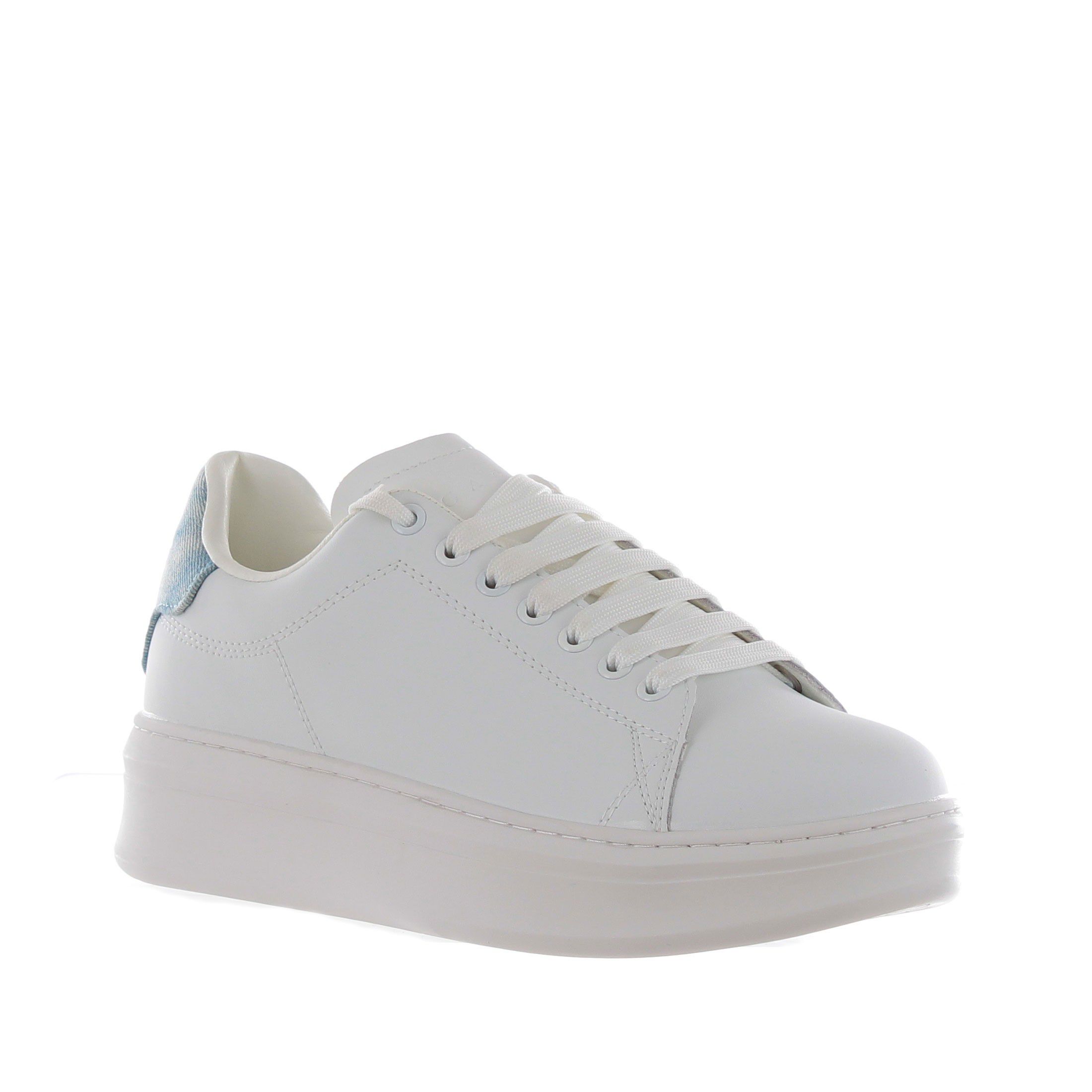 Gaëlle paris sneaker addict con patch rubber in denim da uomo
