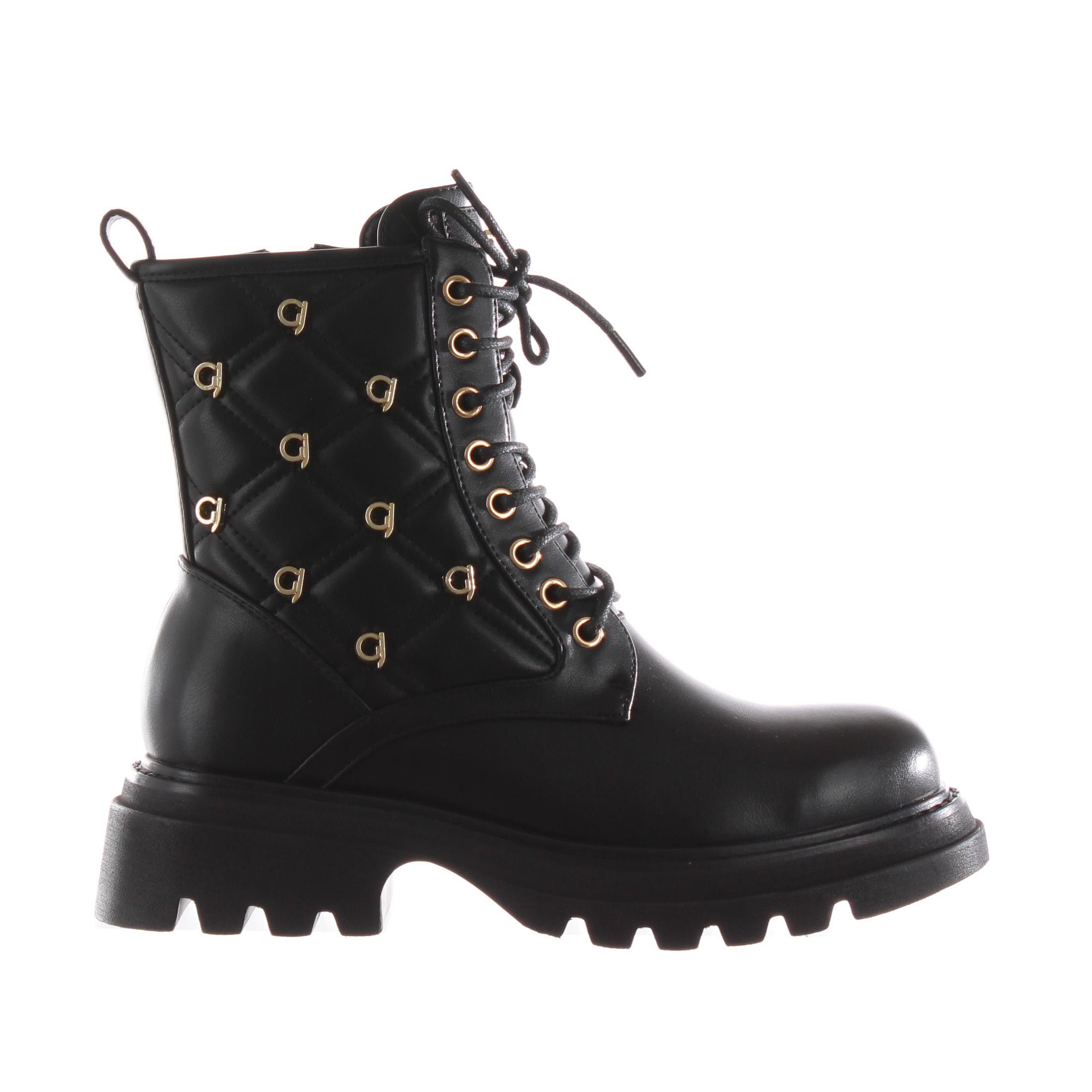 Gaudì anfibio in pelle con logo lettering da donna