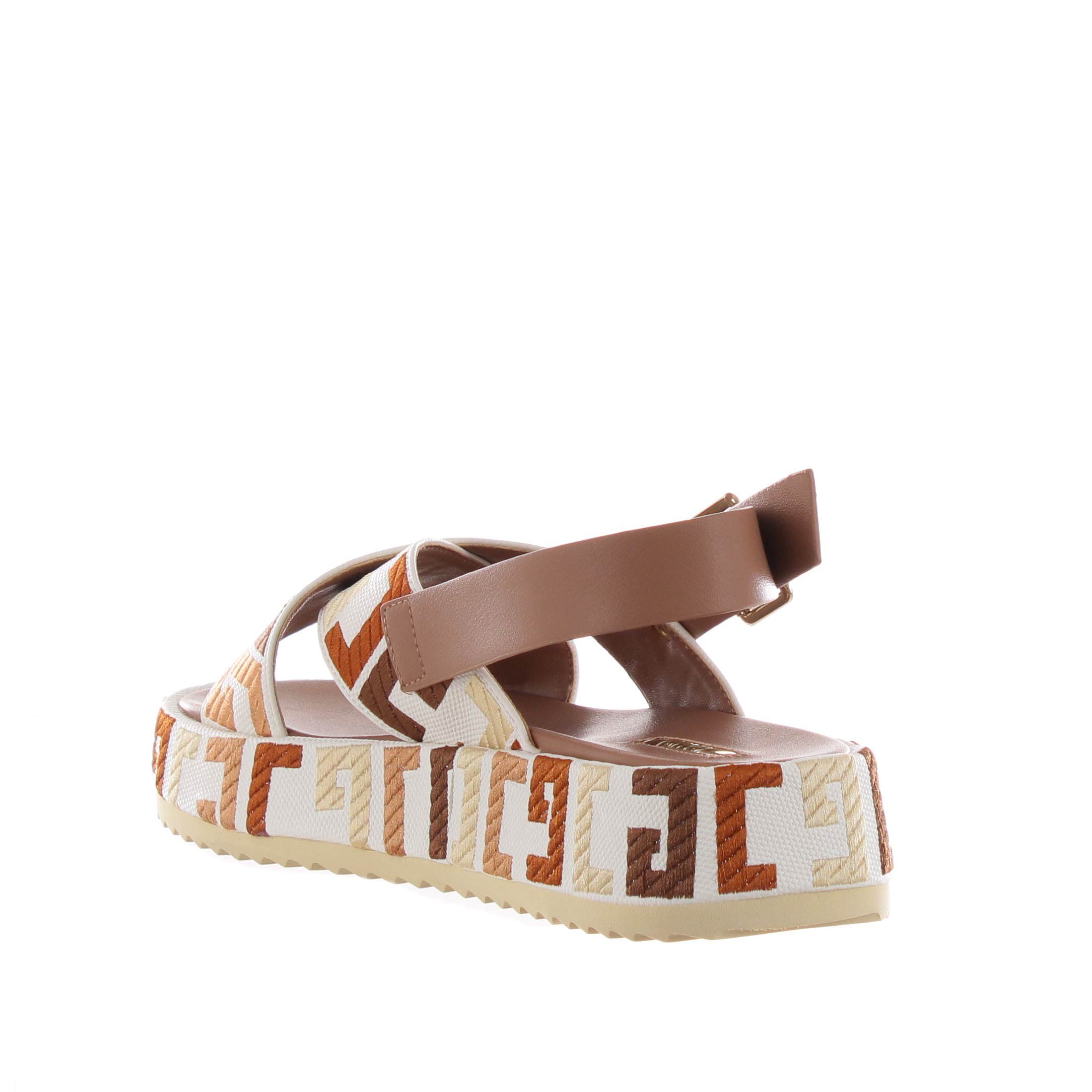 Gaudì sandalo in canvas con lettering gj da donna