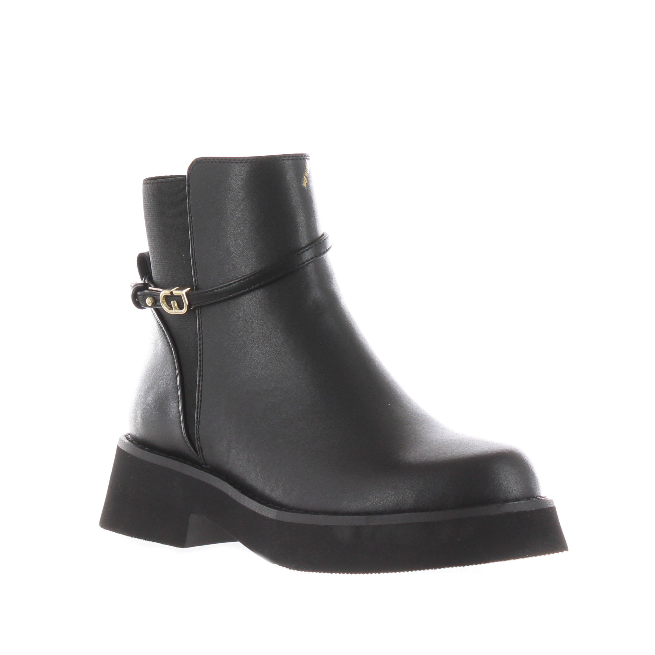 Gaudì stivaletto in pelle con zip e inserto elastico da donna