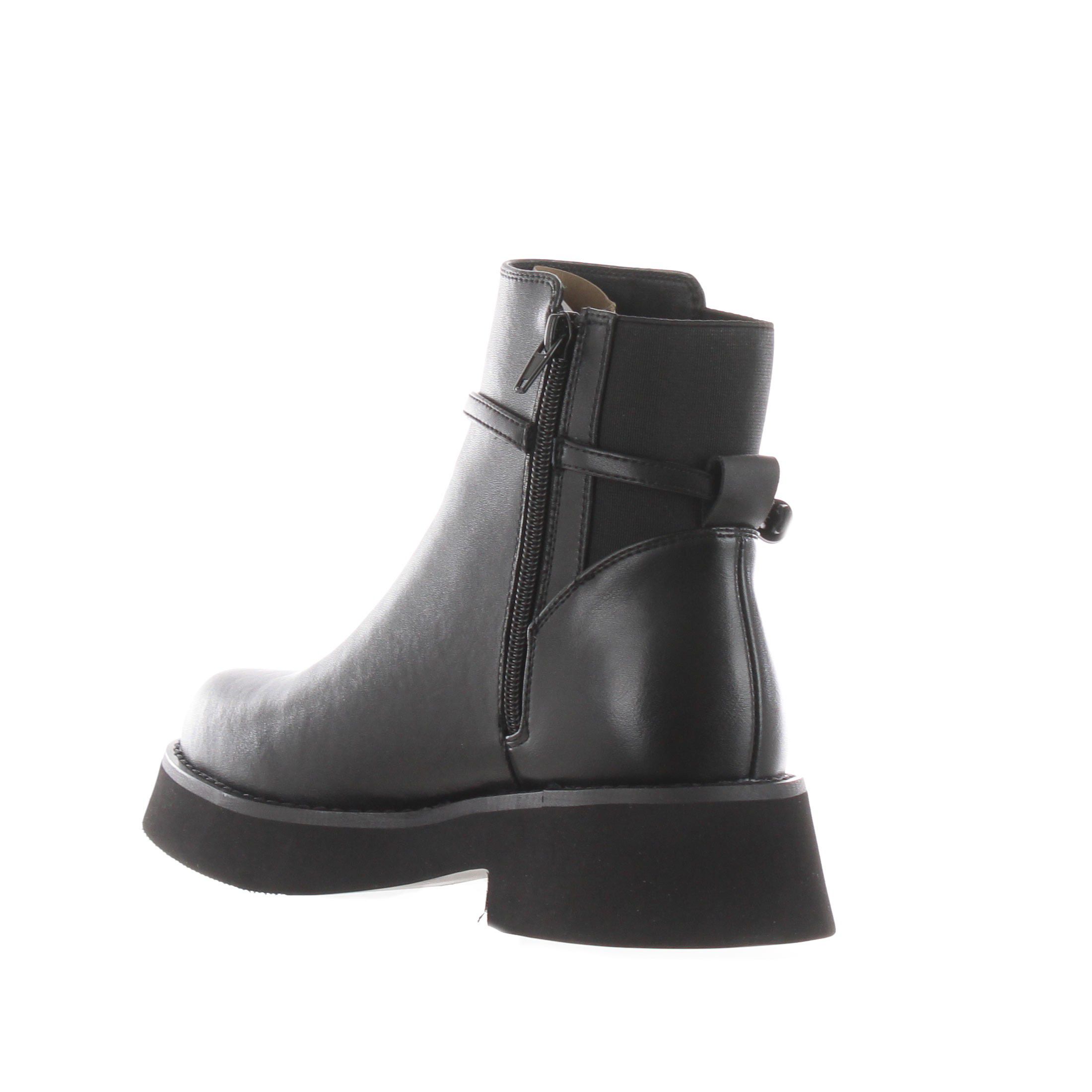 Gaudì stivaletto in pelle con zip e inserto elastico da donna
