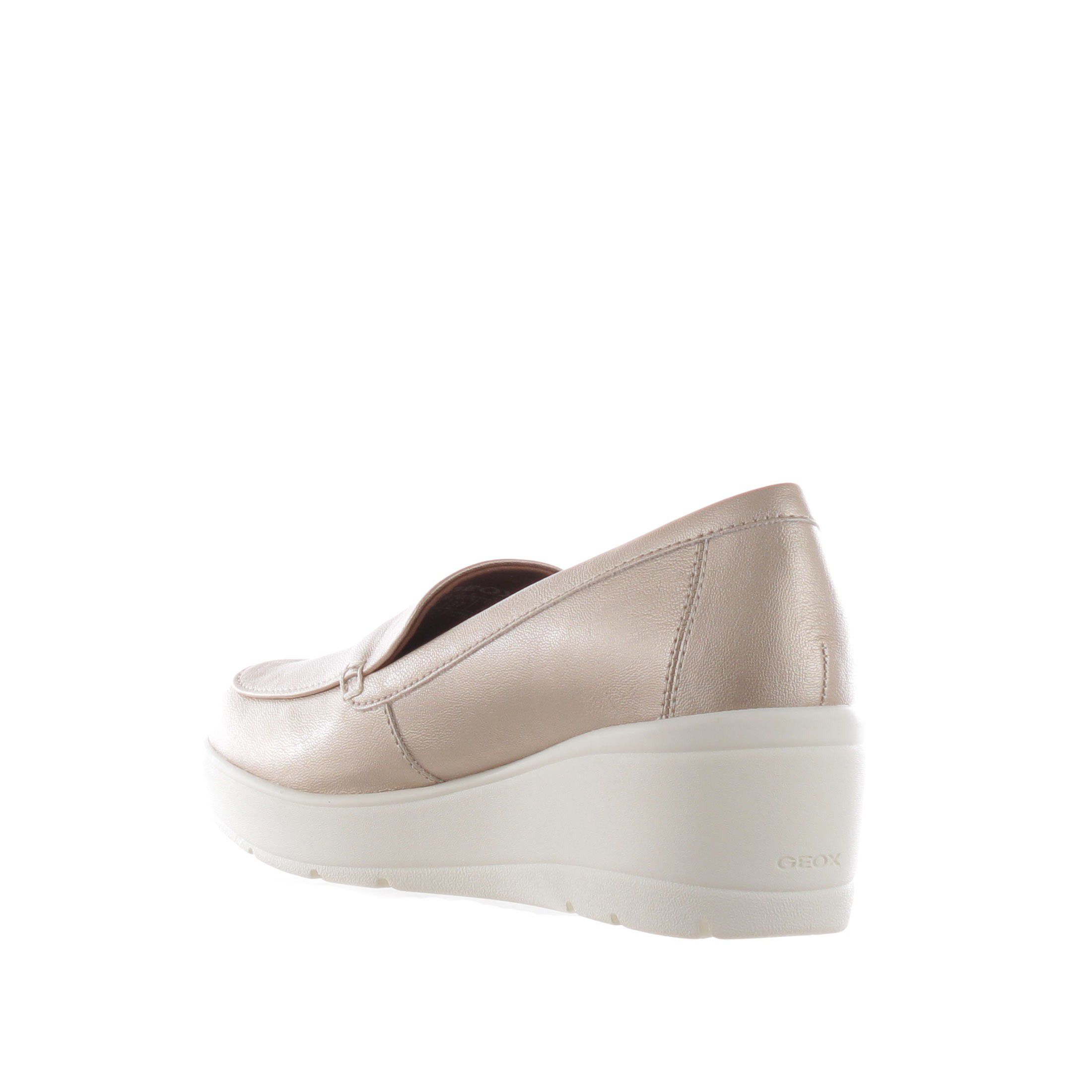 Geox mocassino ilde in pelle metal da donna