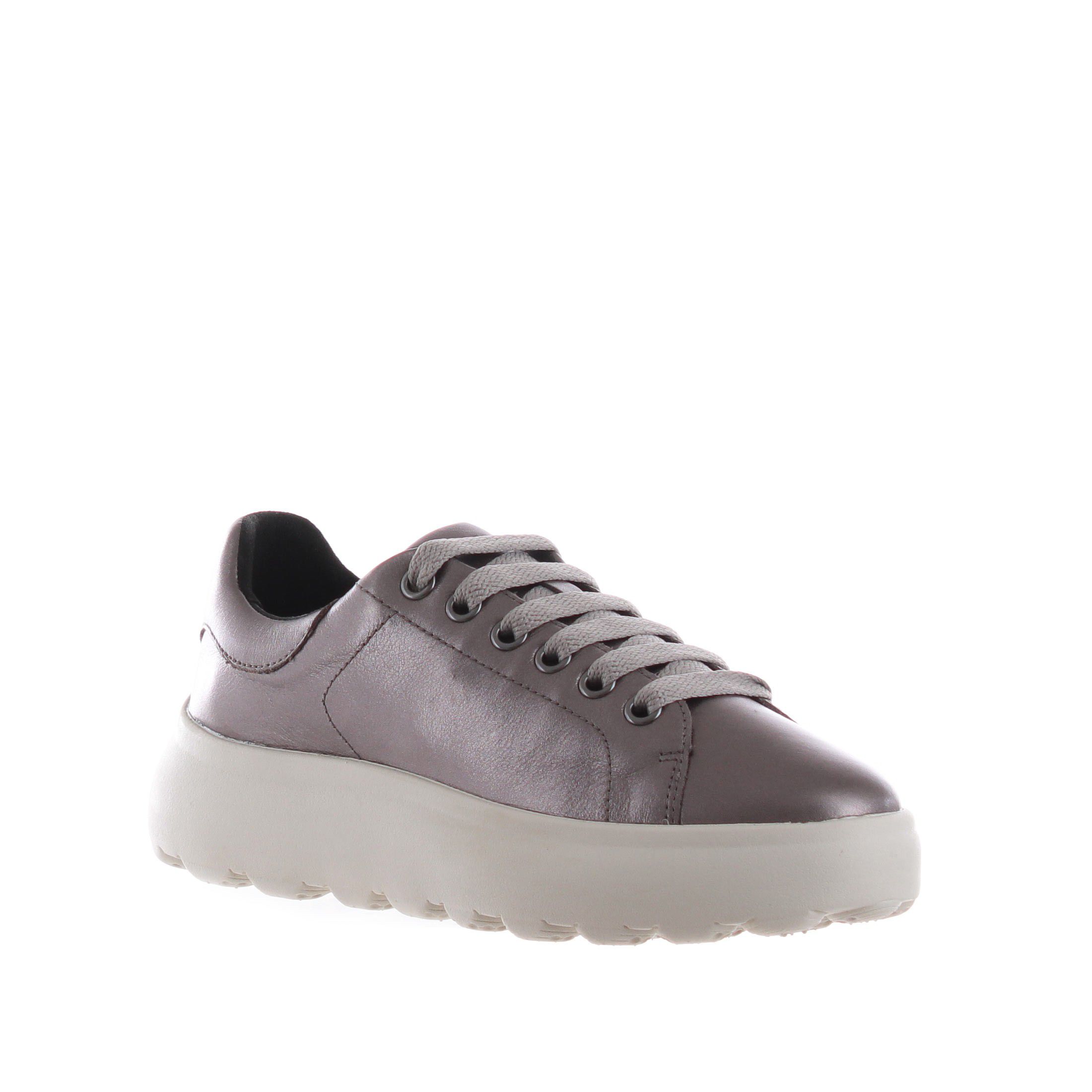 Geox sneaker d spherica ec4.1 in pelle metal da donna