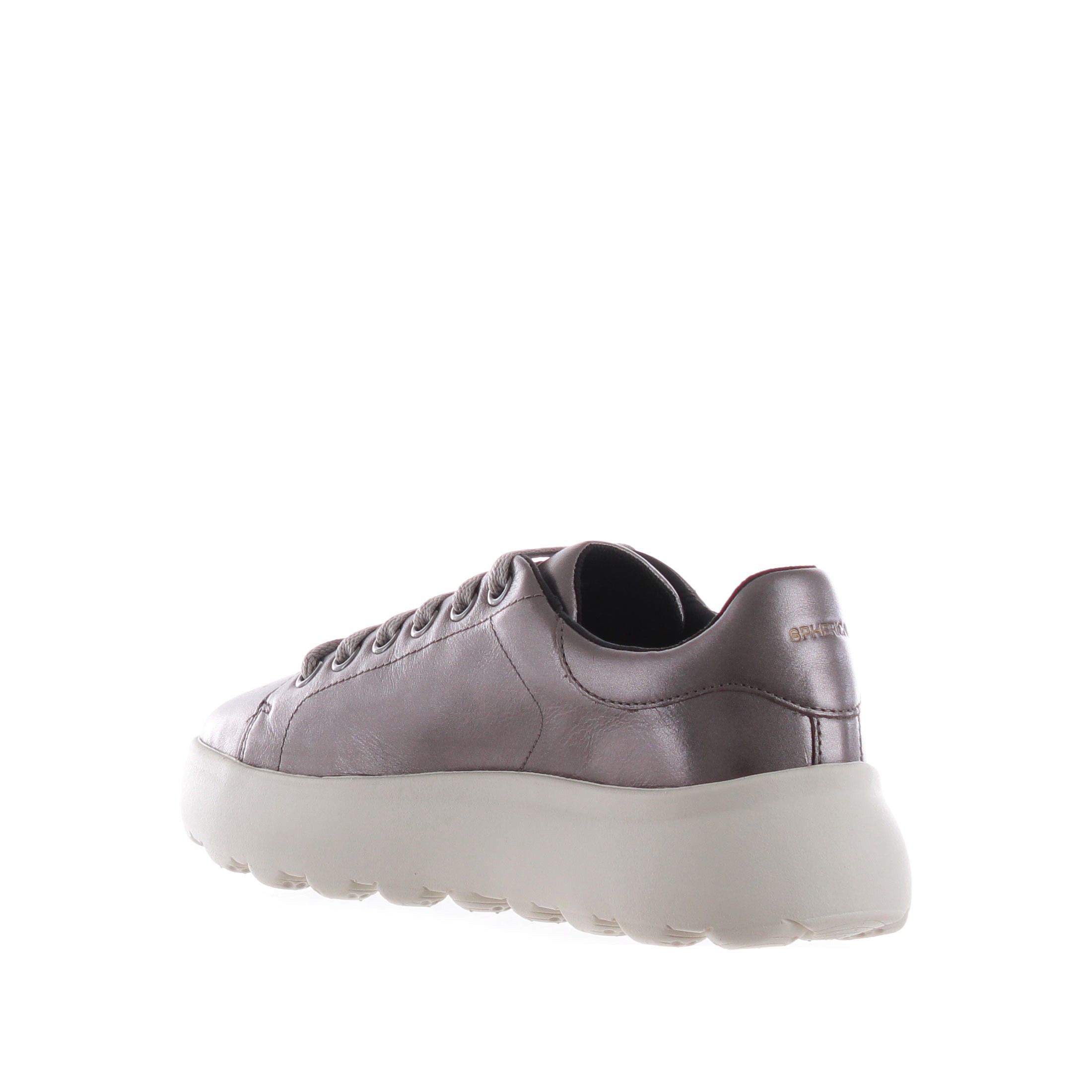 Geox sneaker d spherica ec4.1 in pelle metal da donna