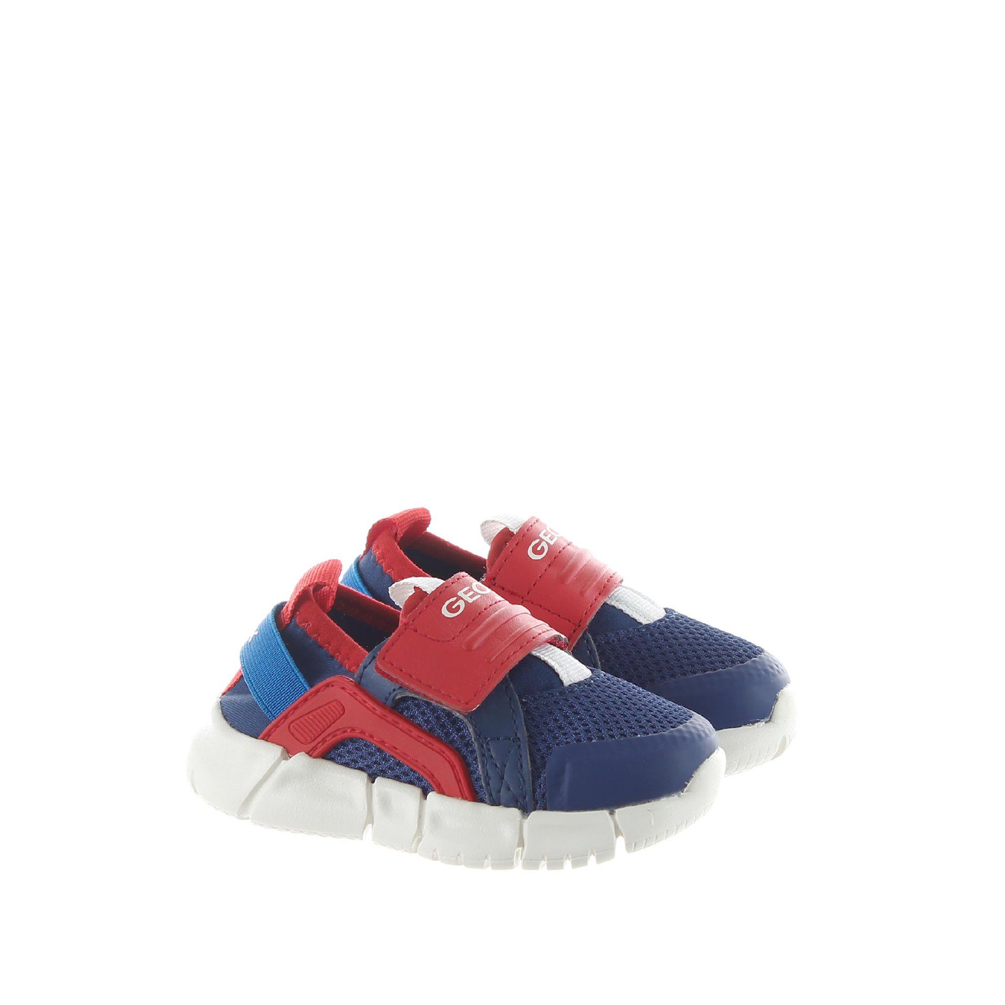 Geox sneaker flexyper in mesh e nappa da bambino