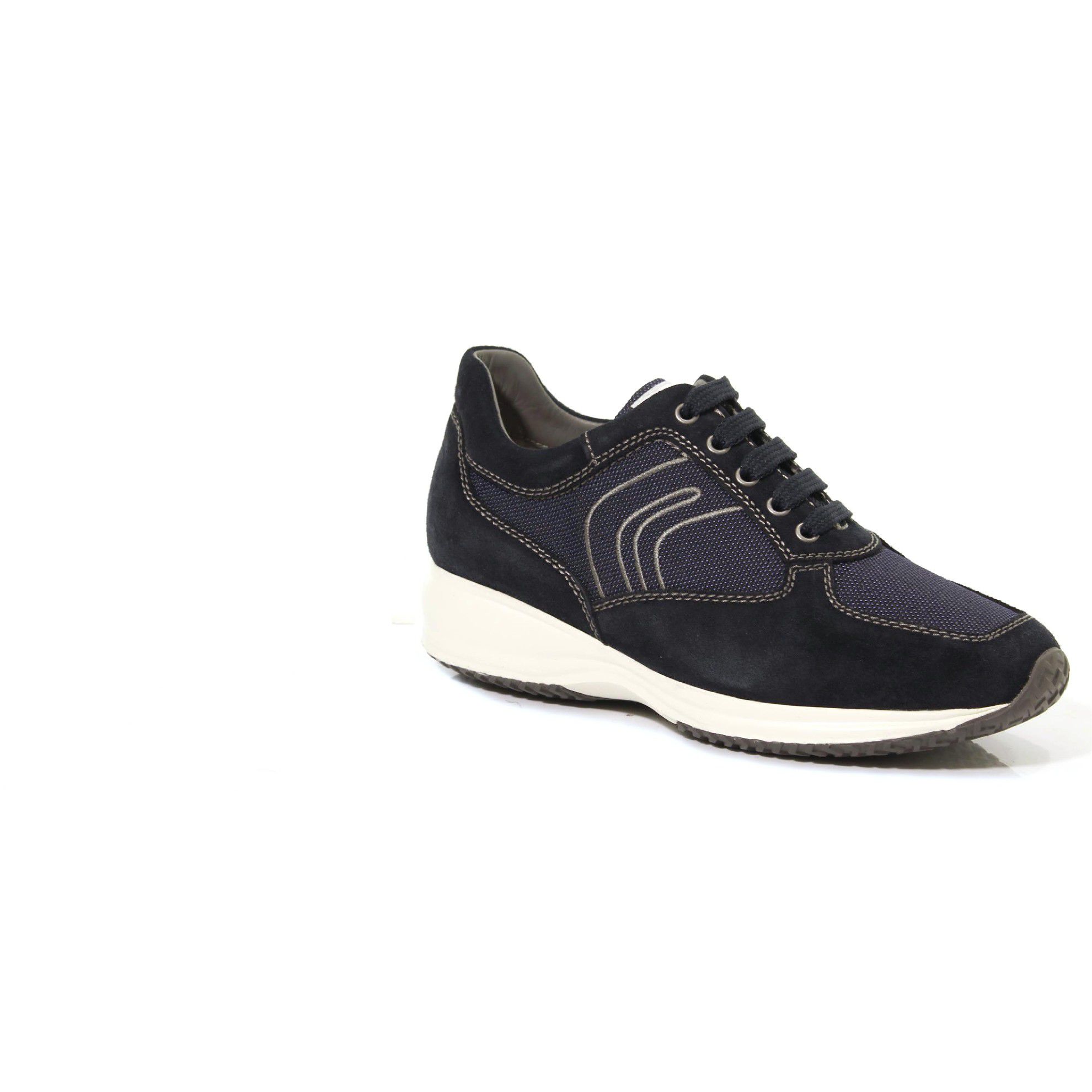 Geox sneaker happy g in suede e tessuto tecnico da uomo