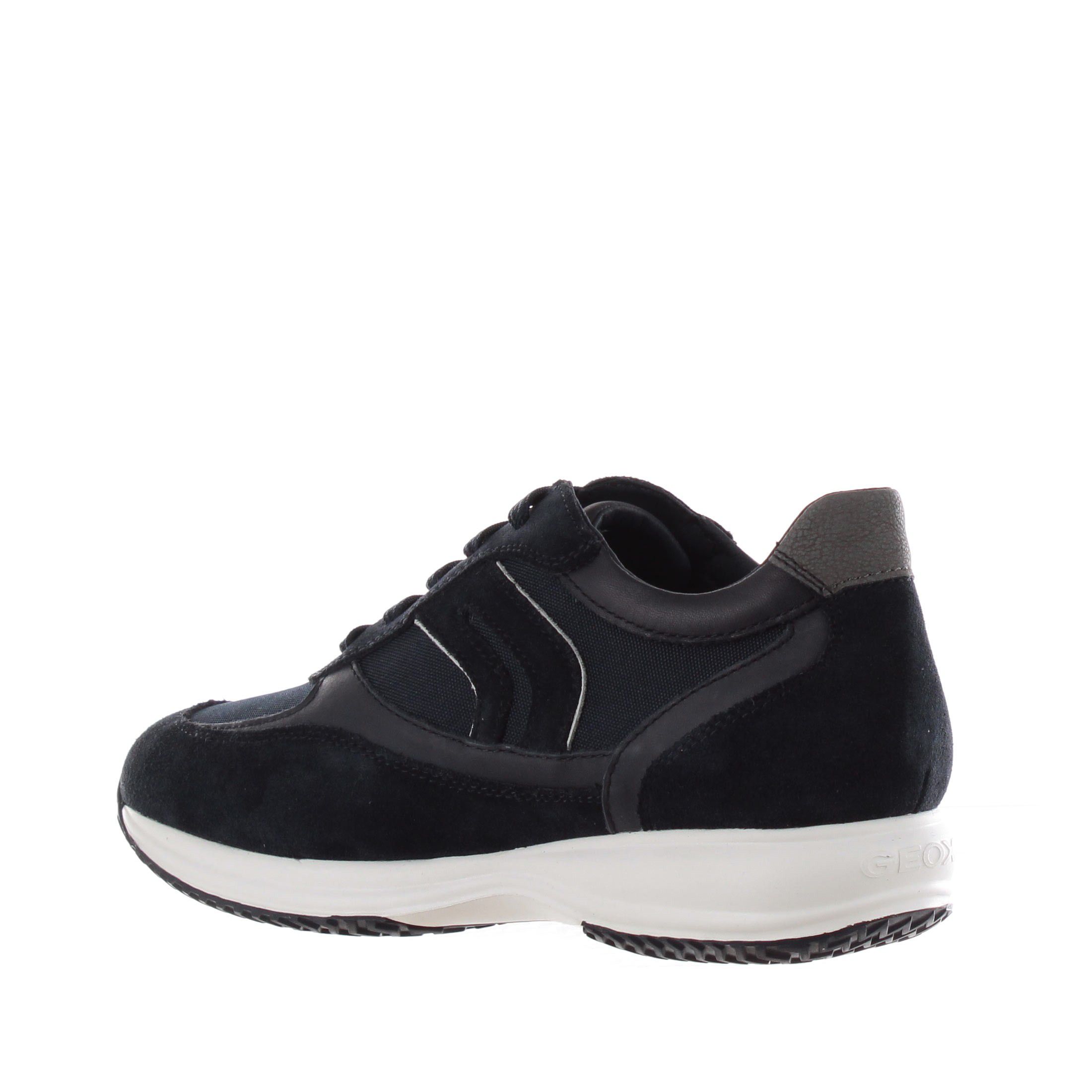 Geox sneaker happy in suede e tessuto tecnico da uomo