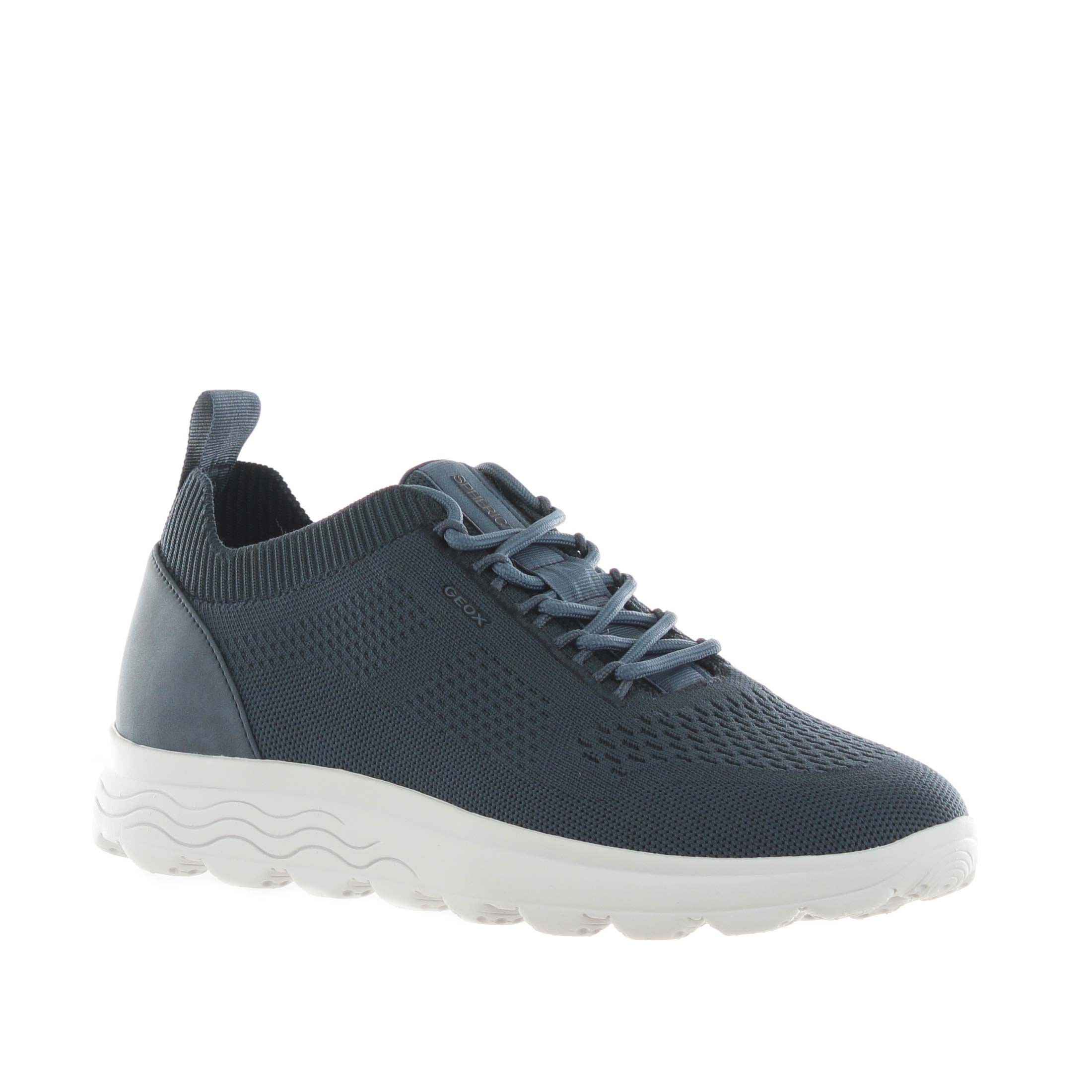 Geox sneaker spherica in maglia e pelle da uomo