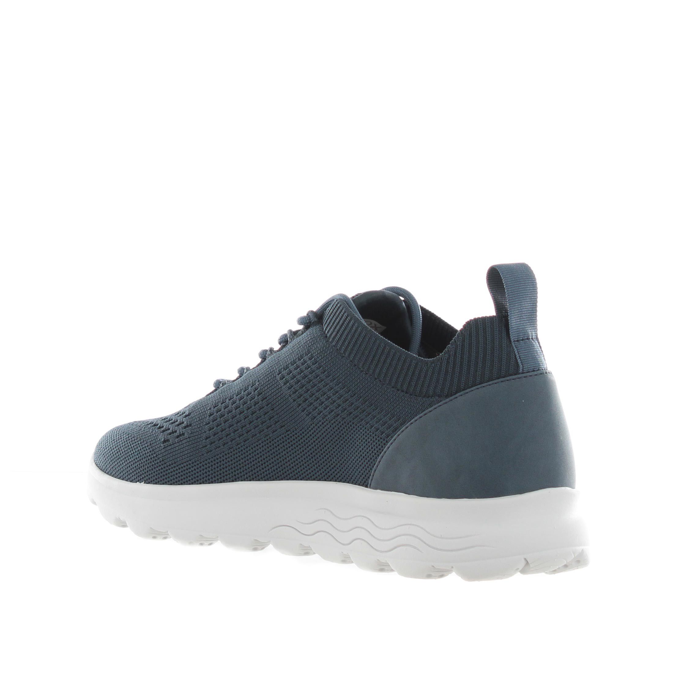 Geox sneaker spherica in maglia e pelle da uomo
