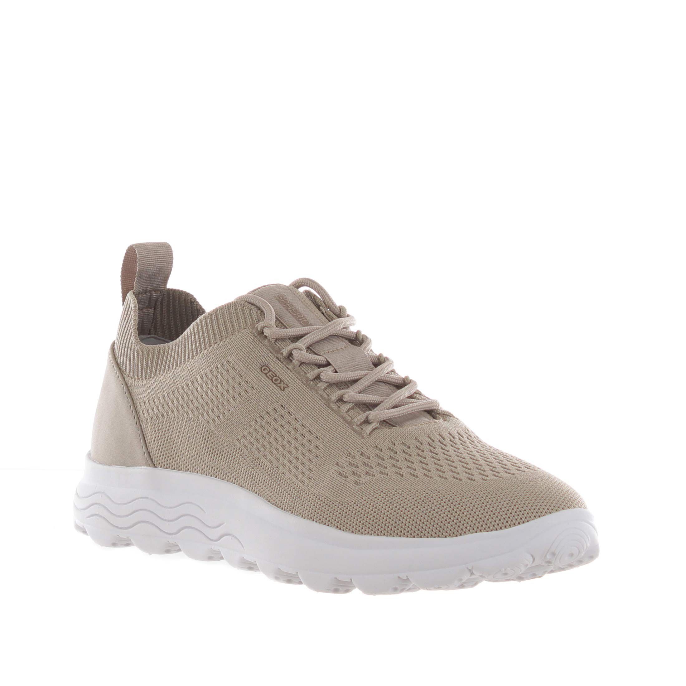 Geox sneaker spherica in maglia e pelle da uomo