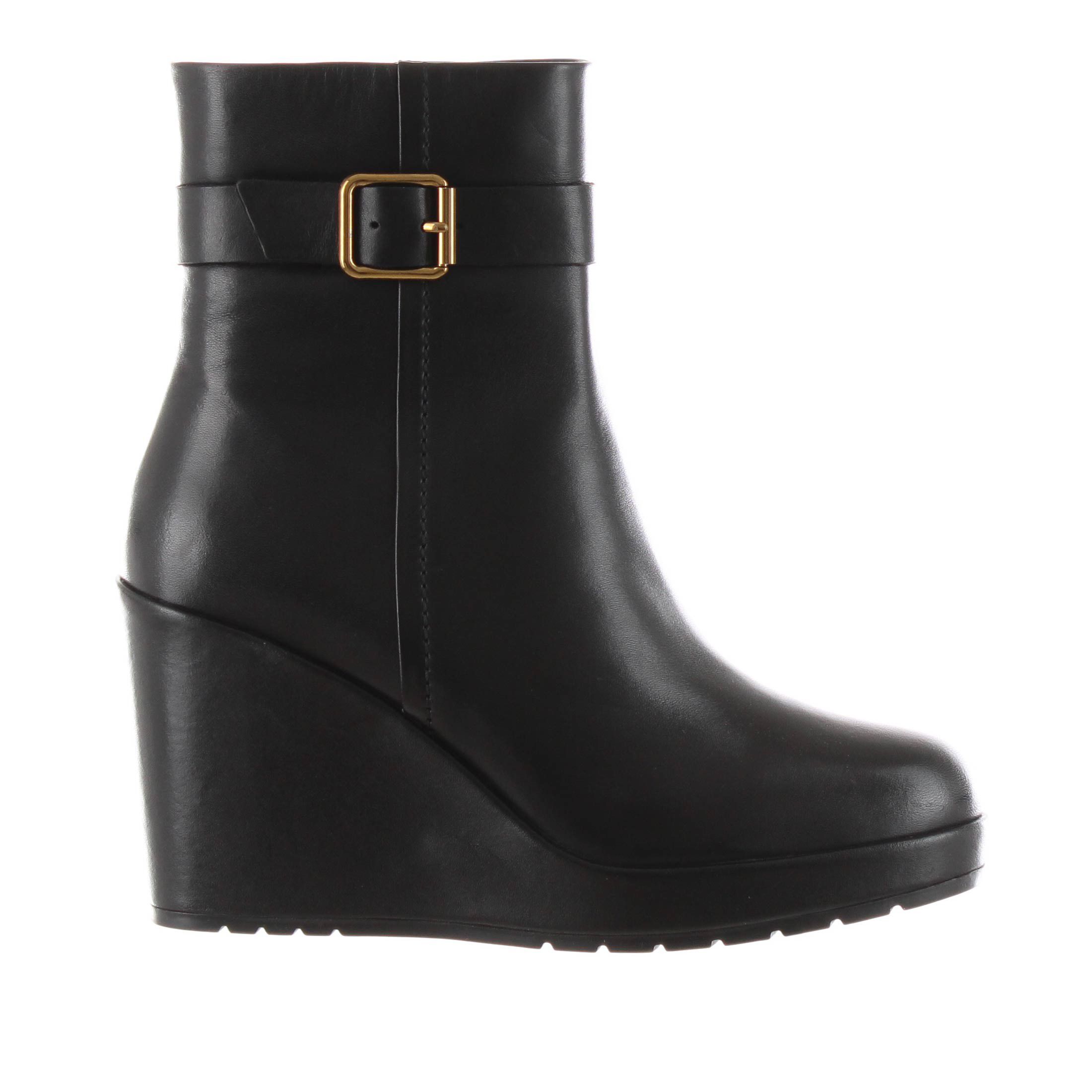 Geox stivaletto con zeppa manilva in pelle da donna