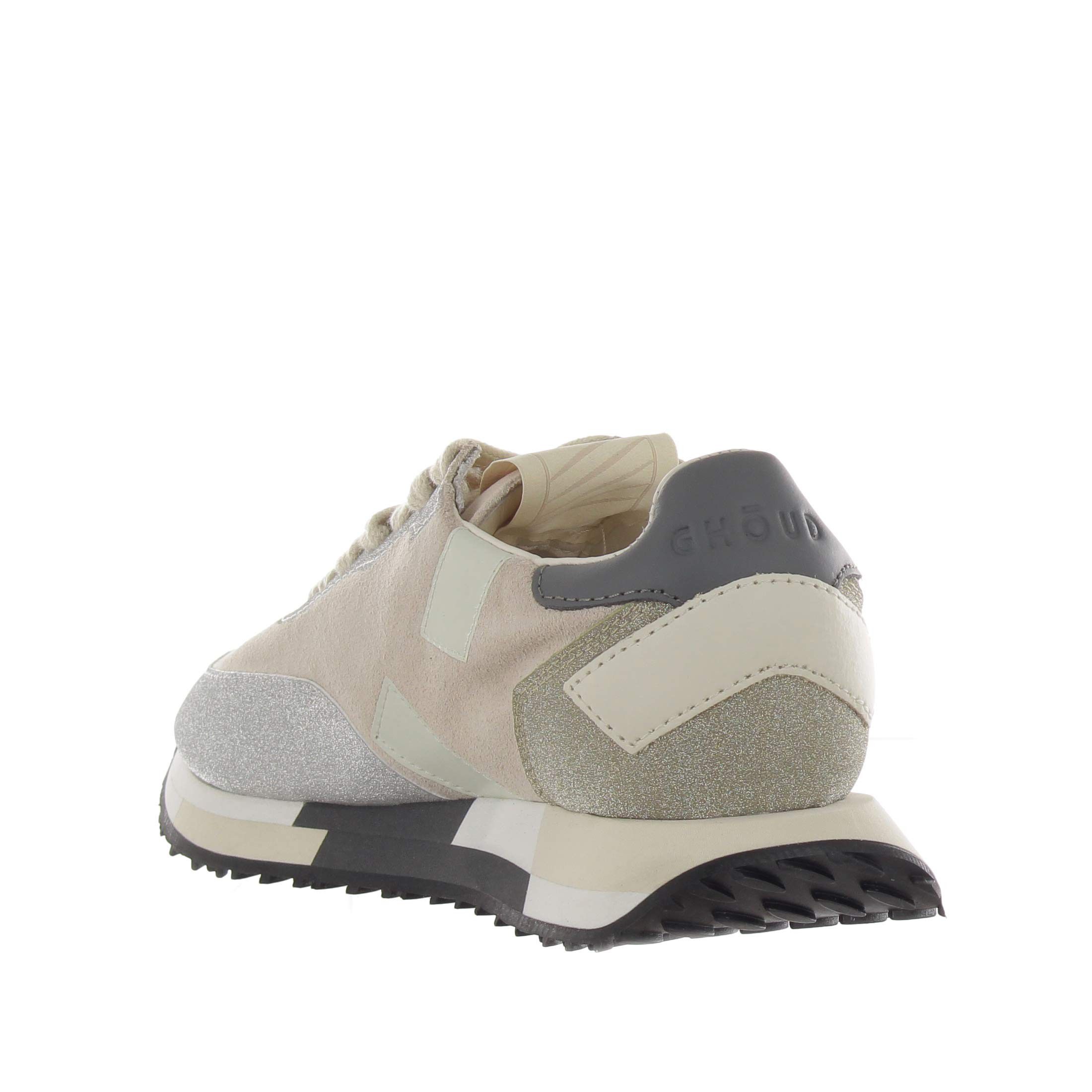 Ghoud sneaker rush multicolor in nylon e camoscio da donna