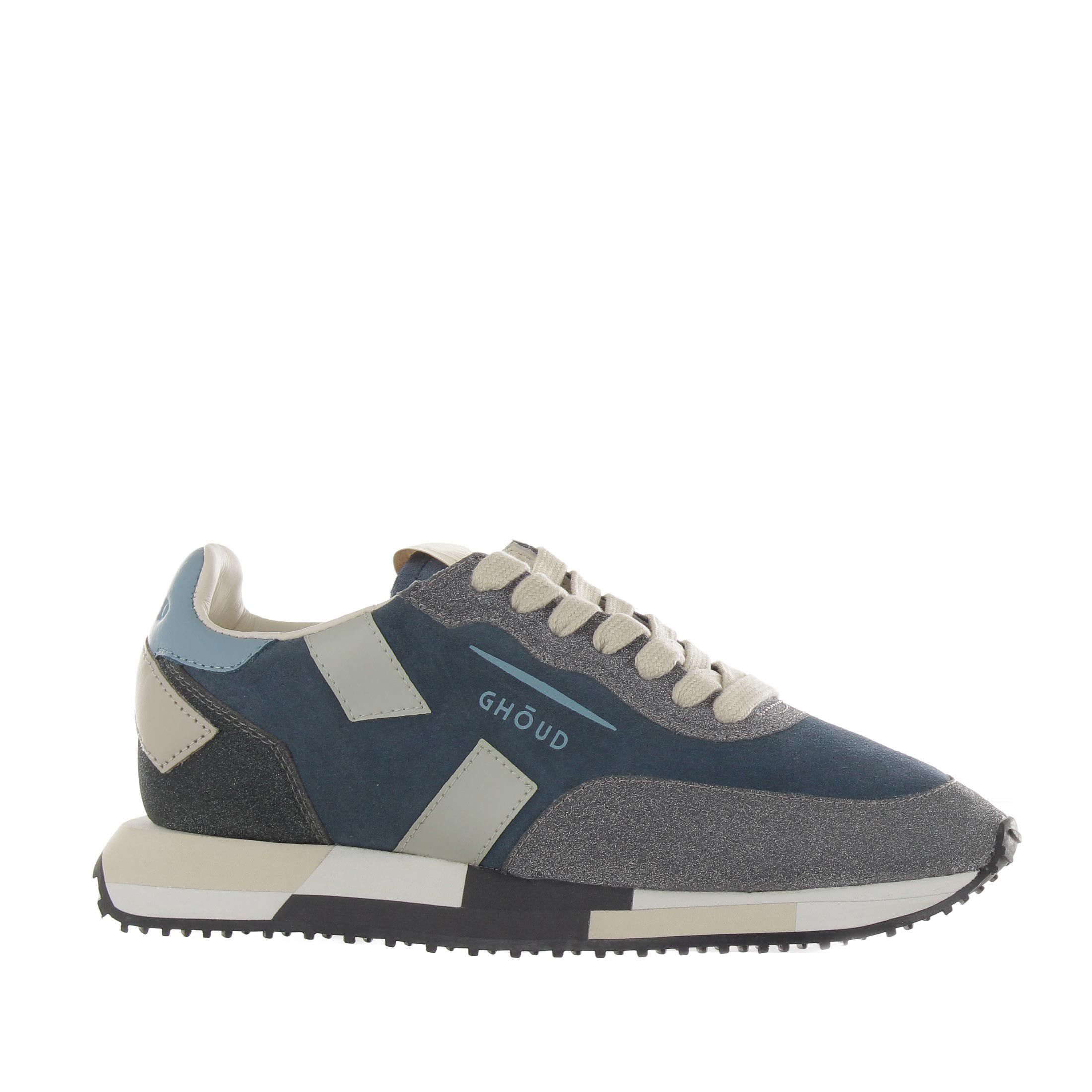 Ghoud sneaker rush multicolor in nylon e camoscio da donna