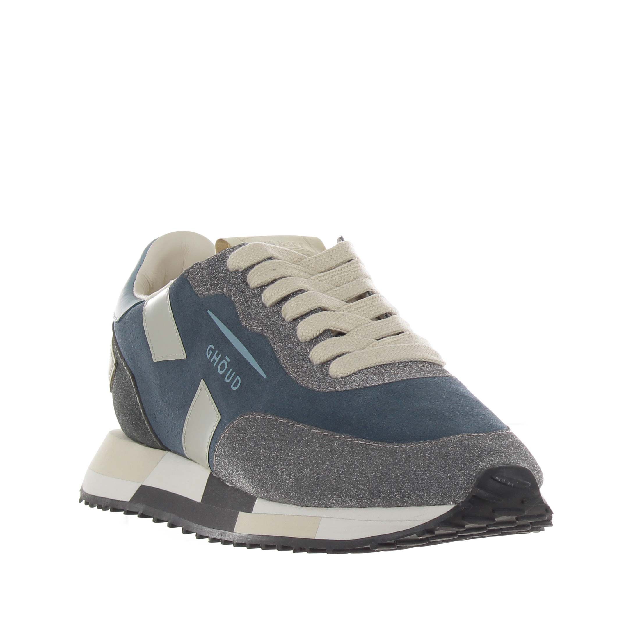 Ghoud sneaker rush multicolor in nylon e camoscio da donna