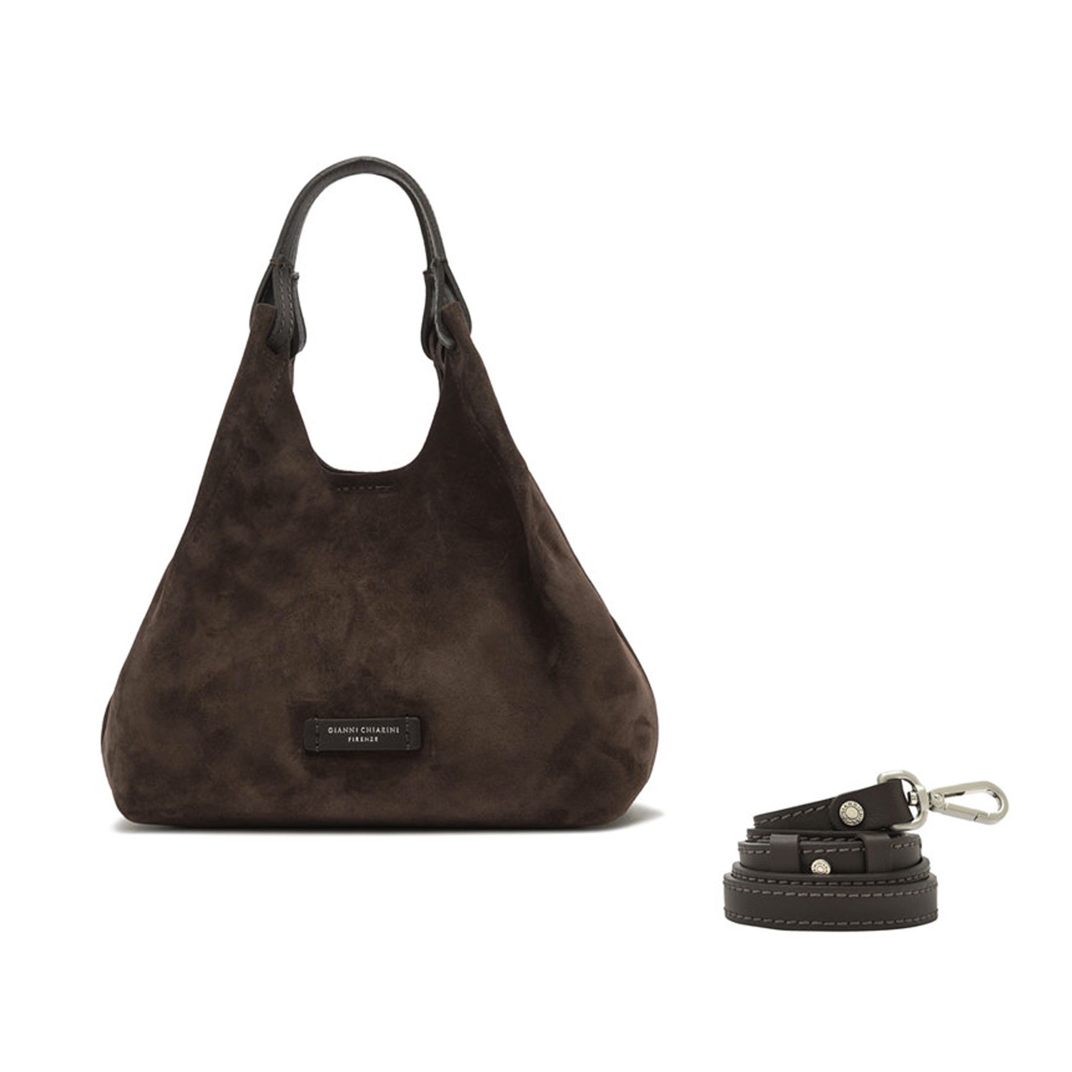 Gianni chiarini borsa a mano dua medium in camoscio da donna