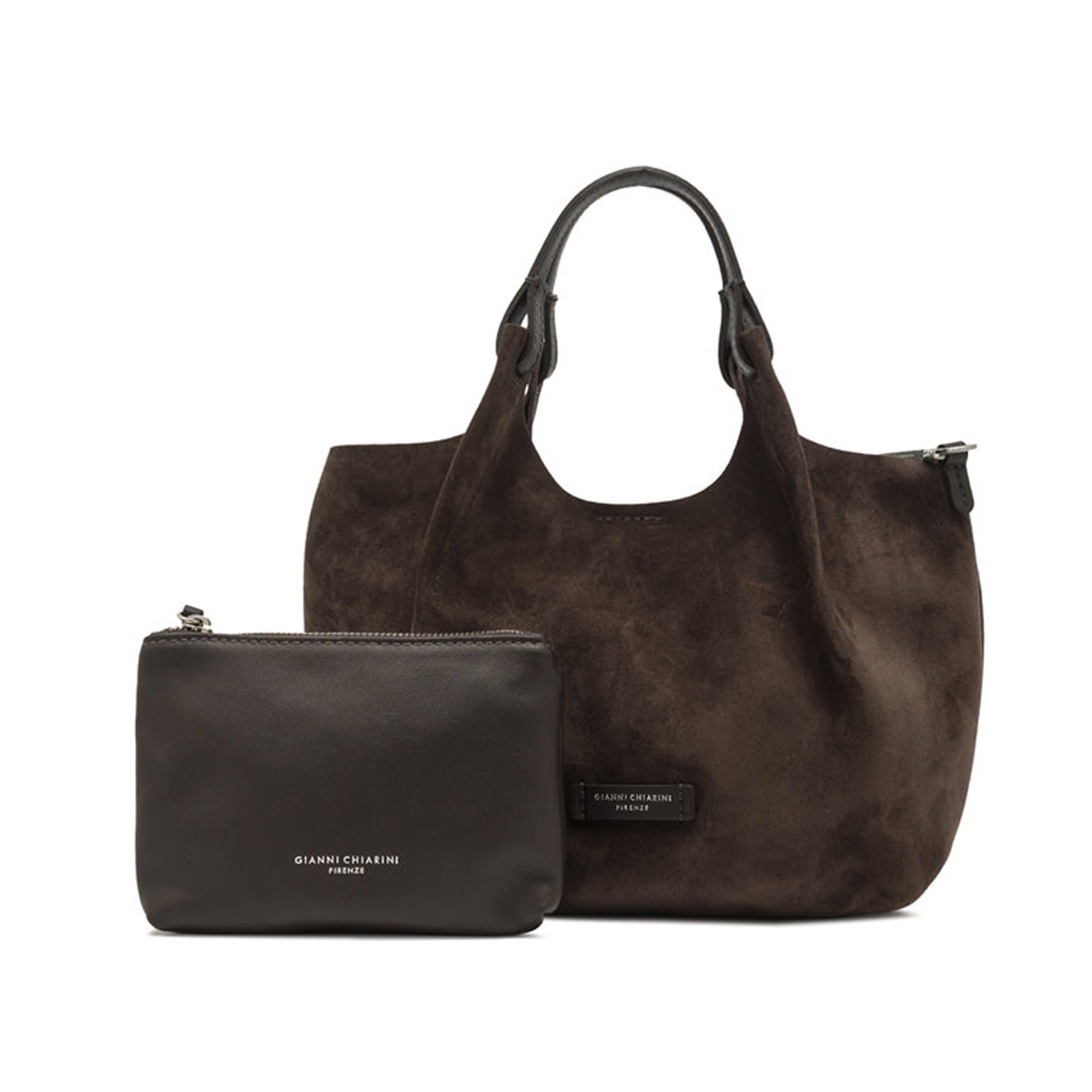 Gianni chiarini borsa a mano dua medium in camoscio da donna