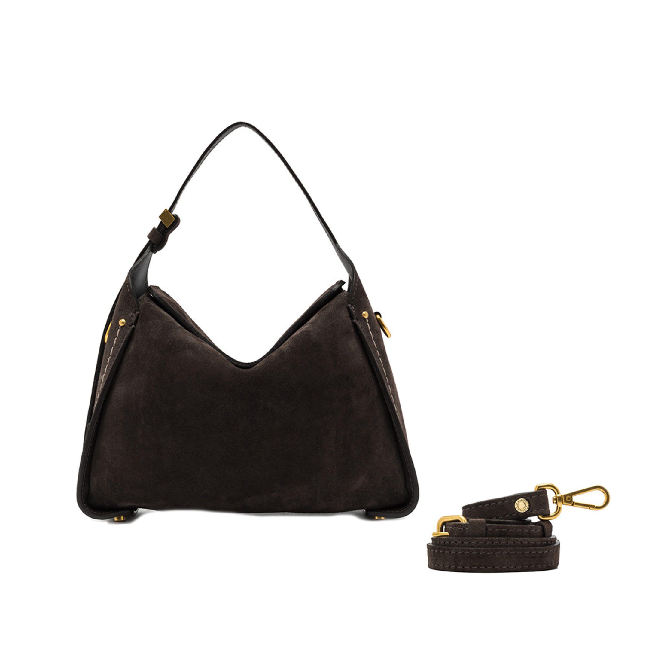 Gianni chiarini borsa a mano penelope small in camoscio da donna