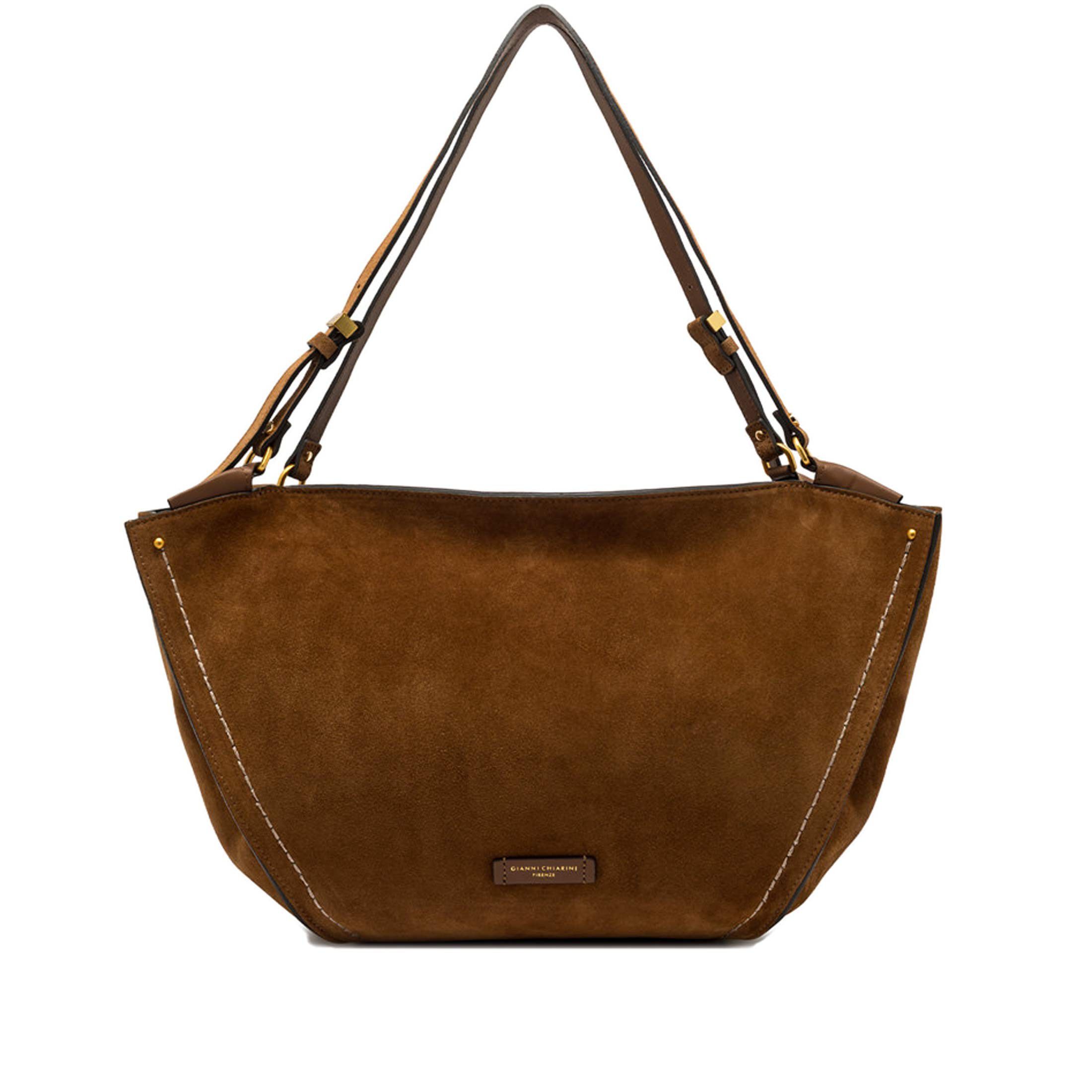 Gianni chiarini borsa a spalla bloom in camoscio  da donna