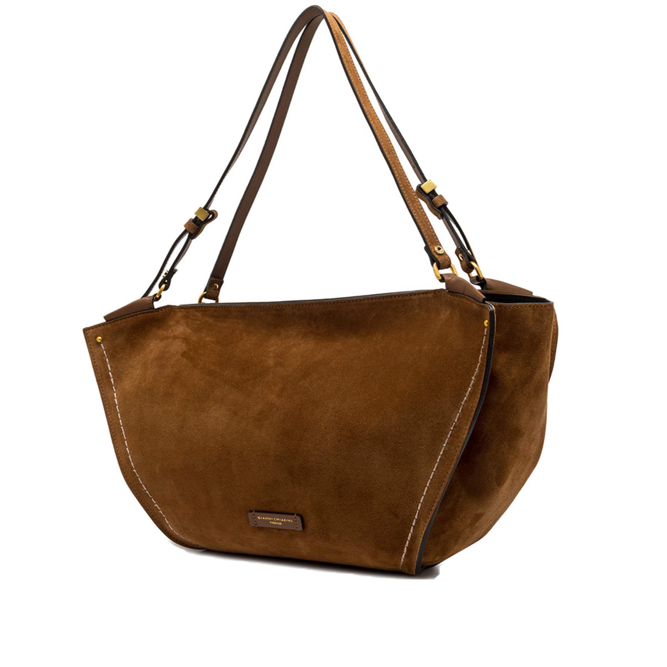 Gianni chiarini borsa a spalla bloom in camoscio  da donna