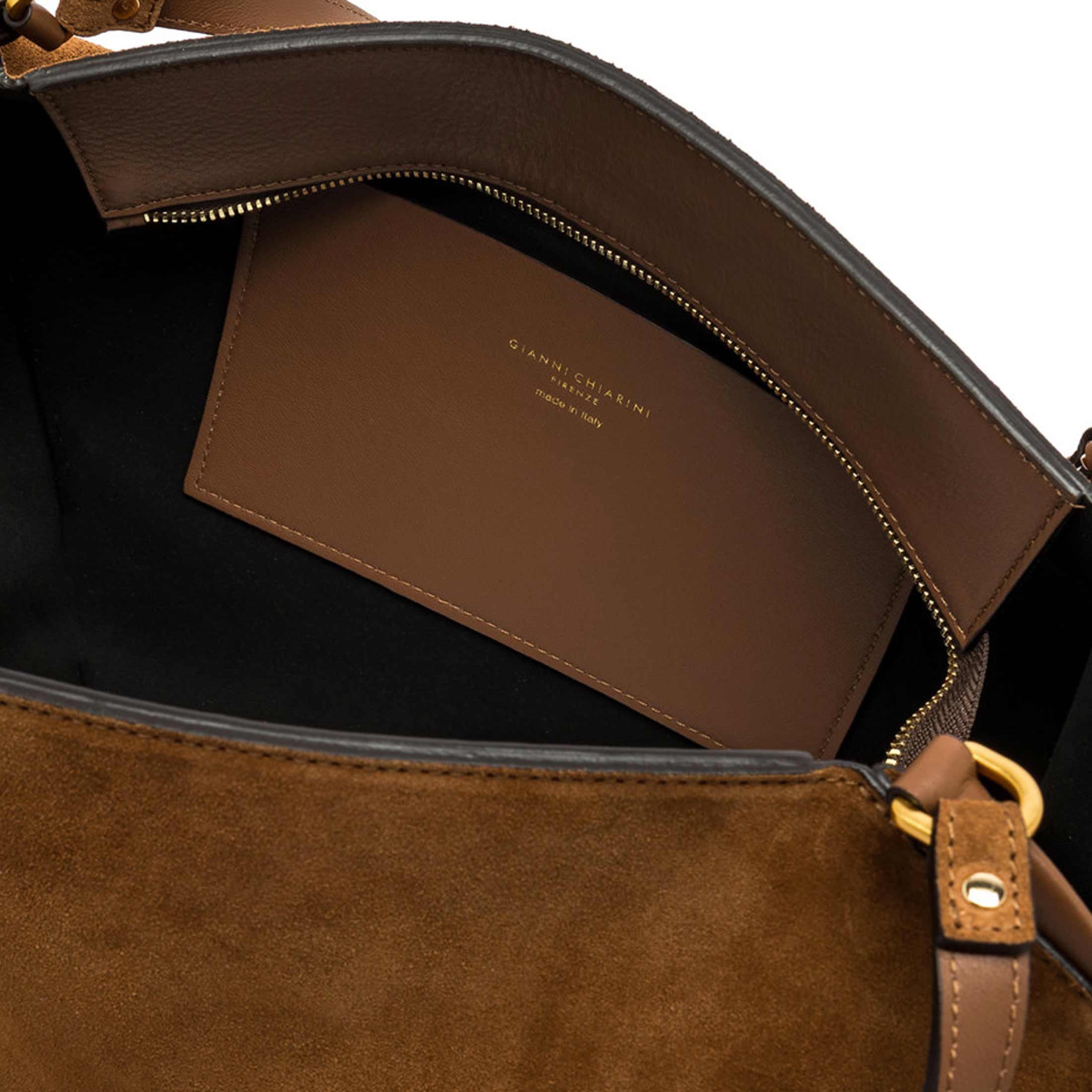 Gianni chiarini borsa a spalla bloom in camoscio  da donna