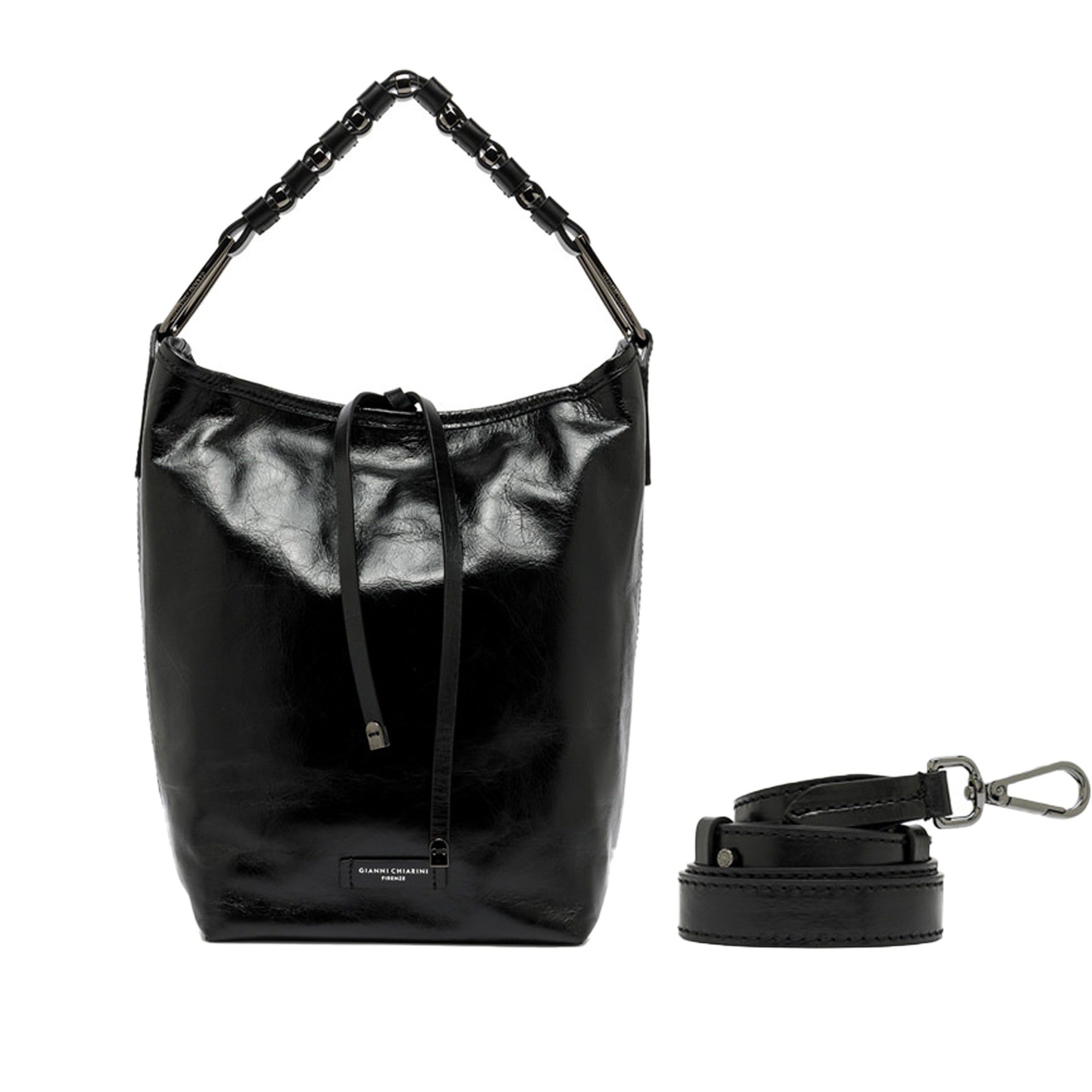 Gianni chiarini borsa a spalla eliana in pelle lucida da donna