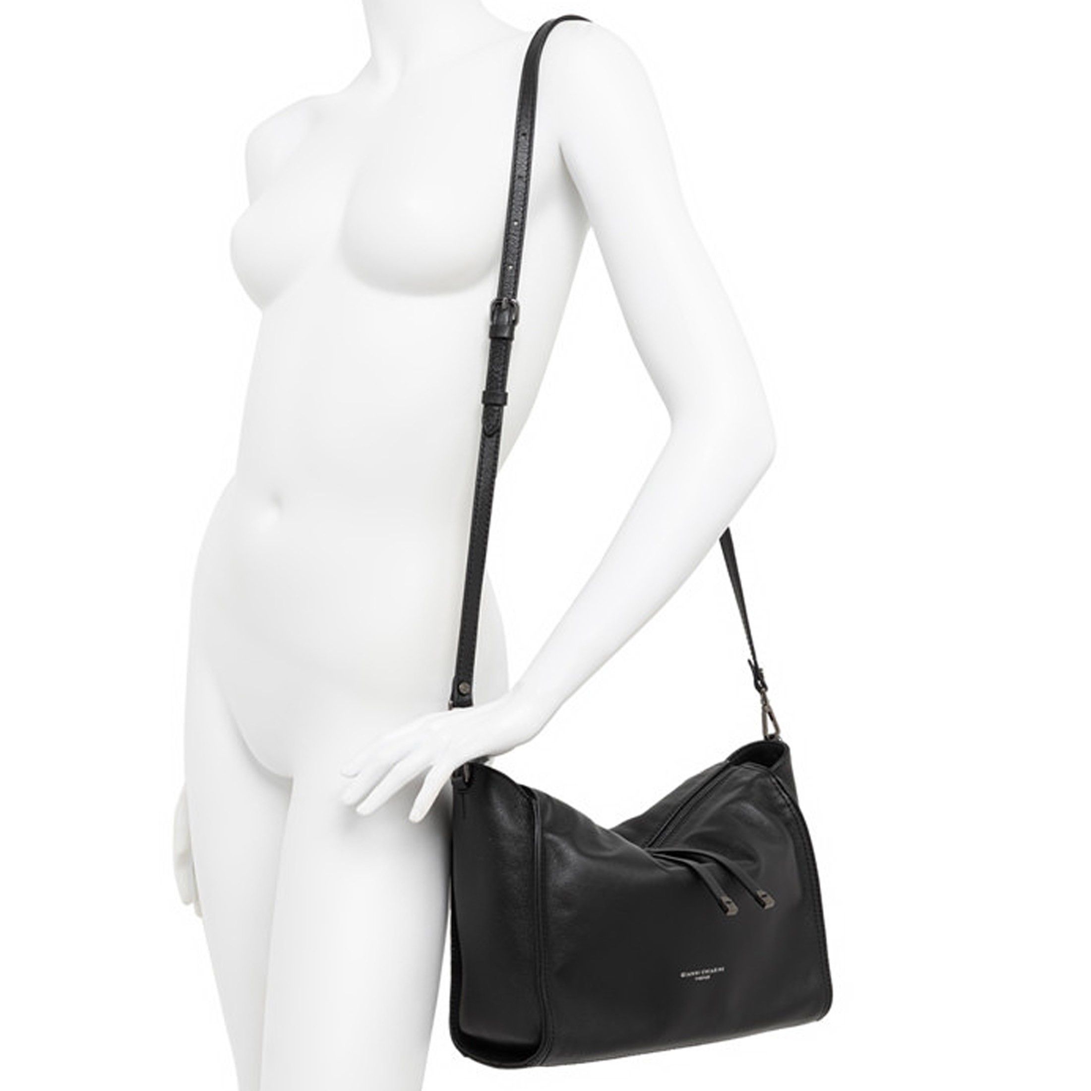 Gianni chiarini borsa a spalla janis in pelle martellata da donna