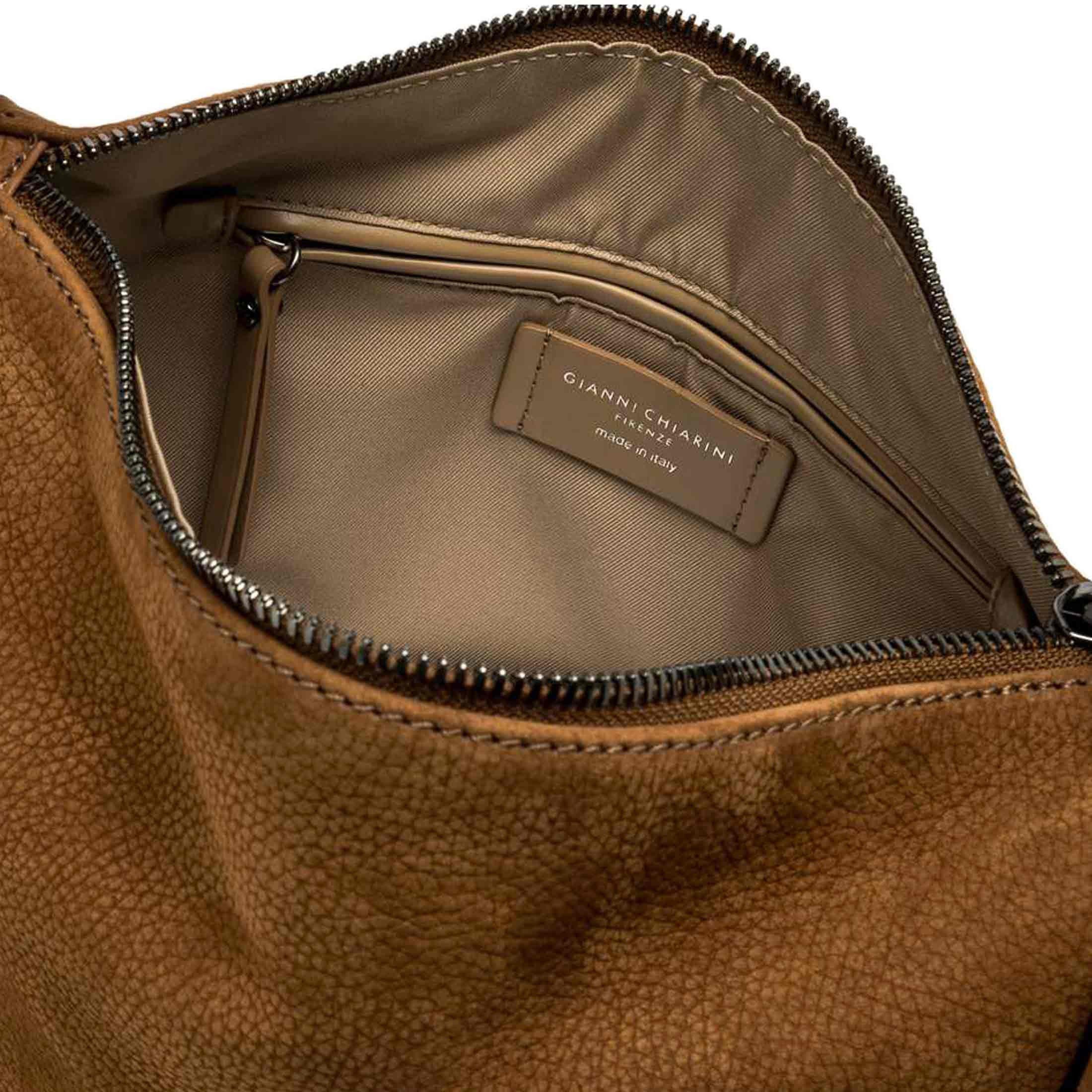 Gianni chiarini borsa a tracolla charlotte large in camoscio da donna