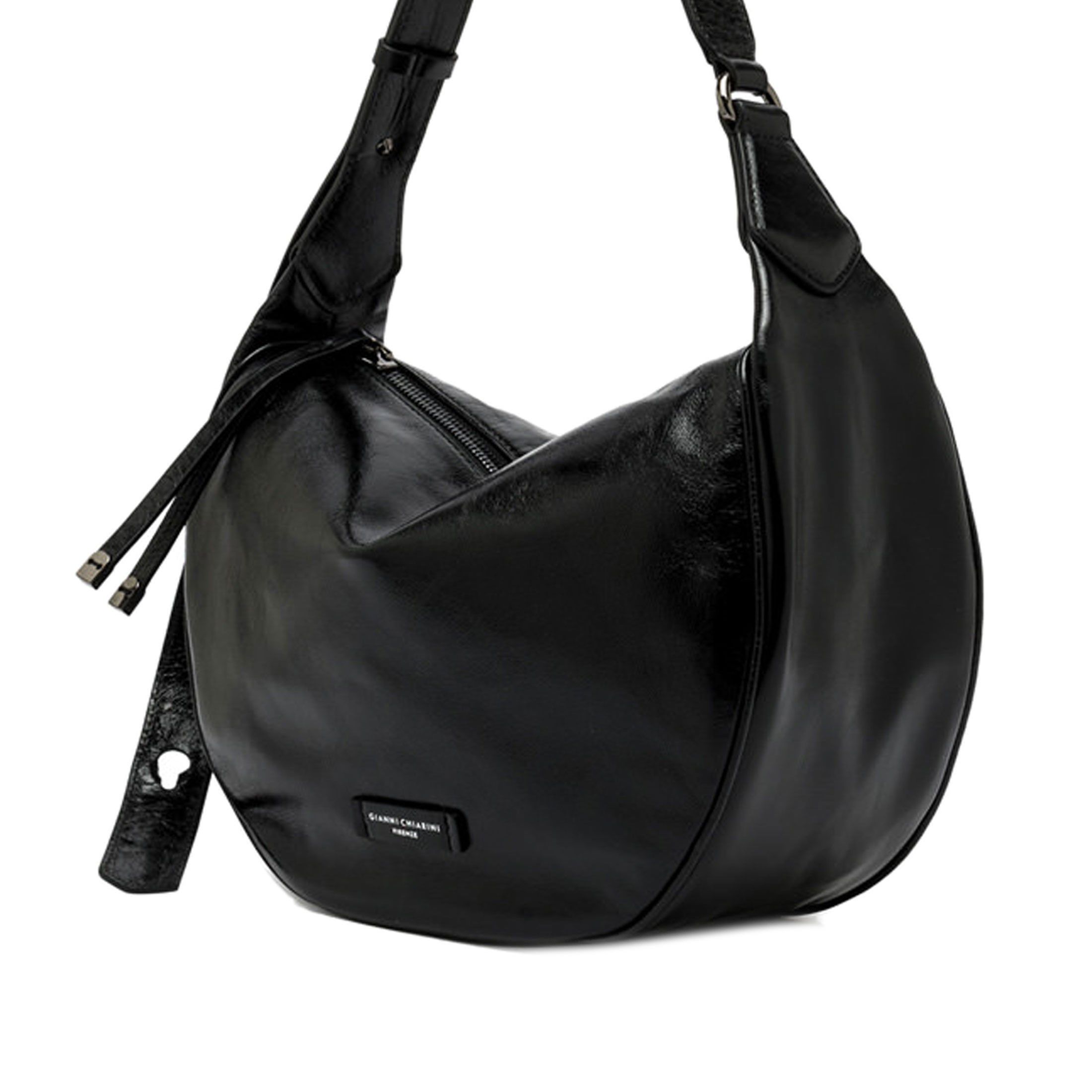 Gianni chiarini borsa a tracolla charlotte large in pelle lucida da donna