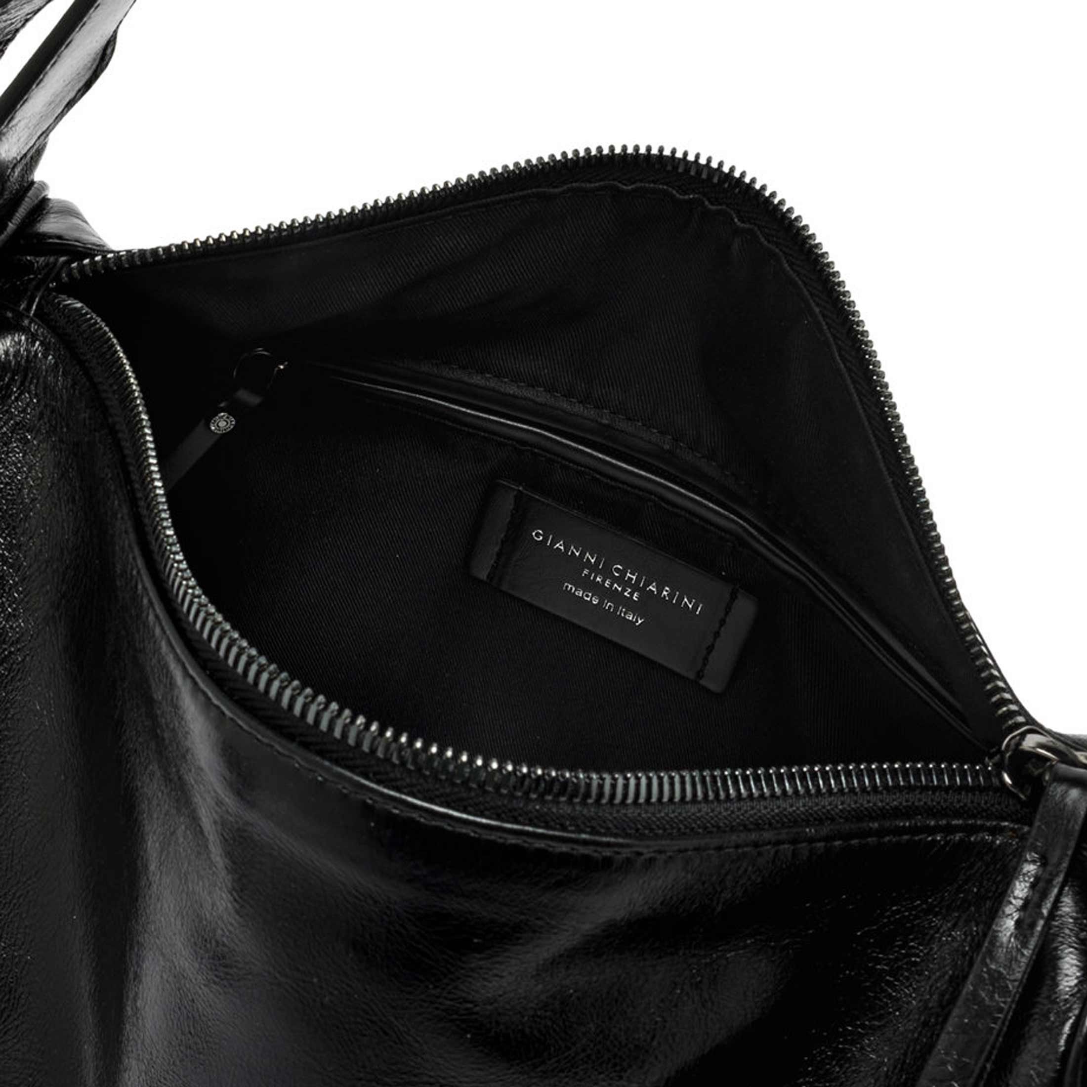 Gianni chiarini borsa a tracolla charlotte large in pelle lucida da donna