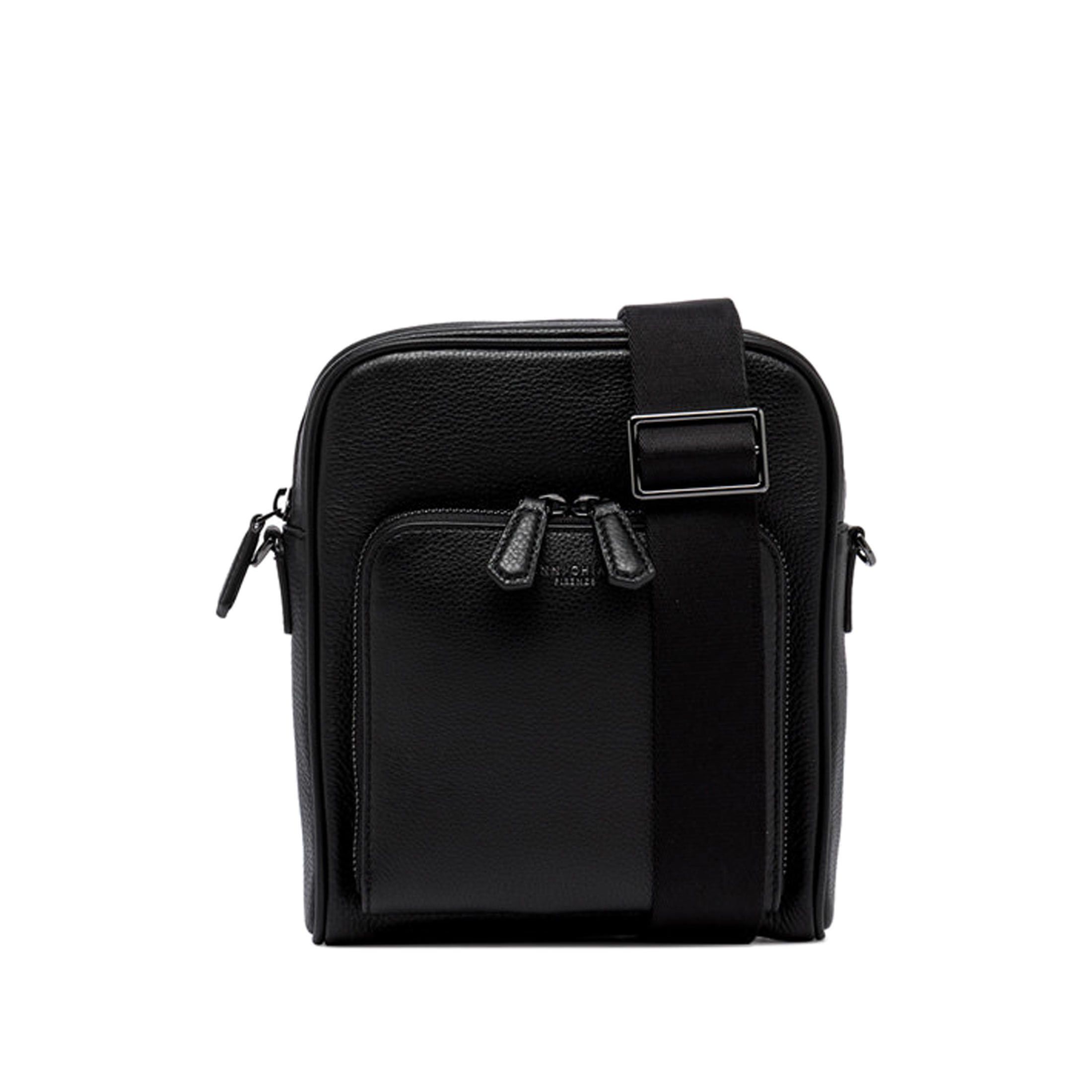 Gianni chiarini borsa a tracolla florence in pelle martellata da uomo