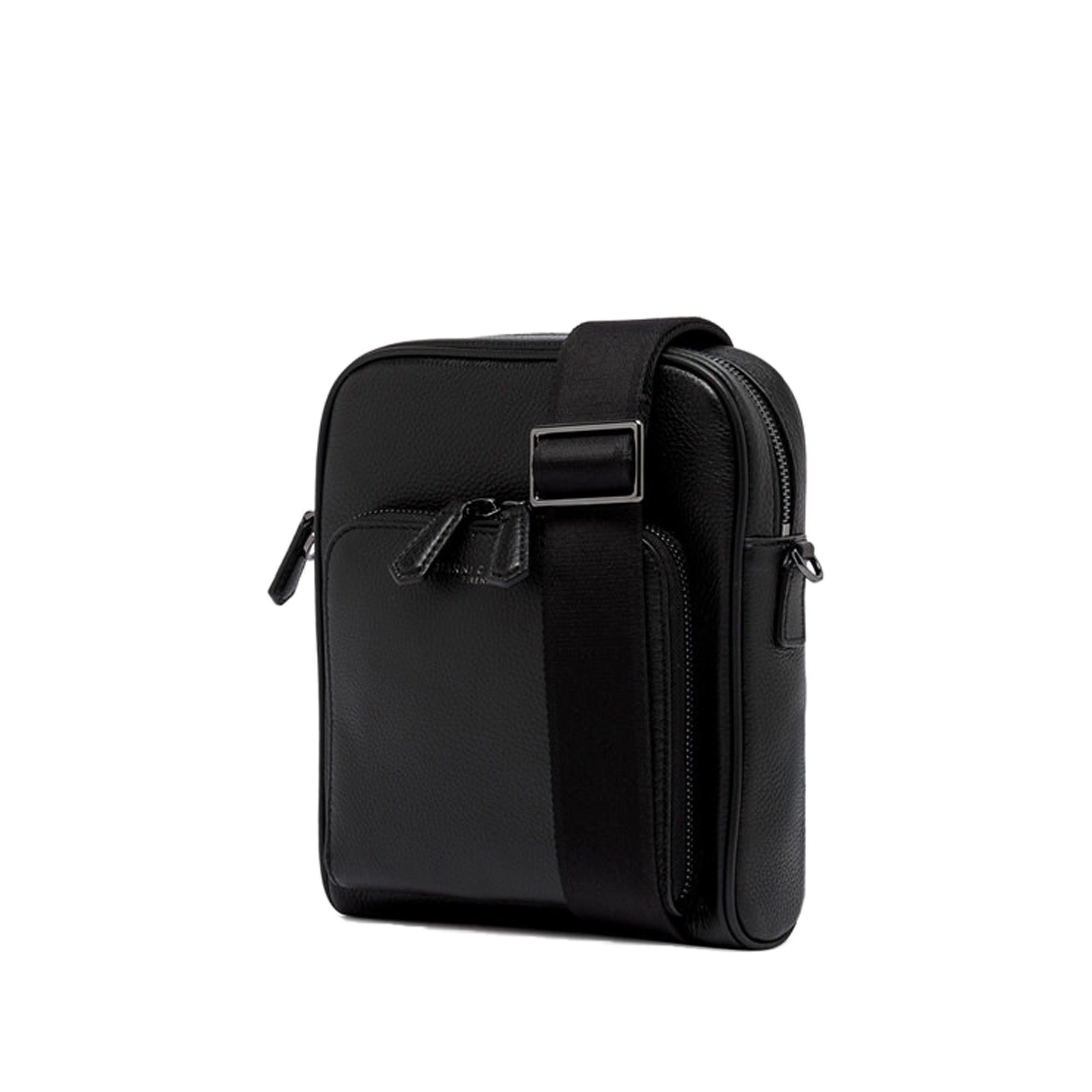 Gianni chiarini borsa a tracolla florence in pelle martellata da uomo