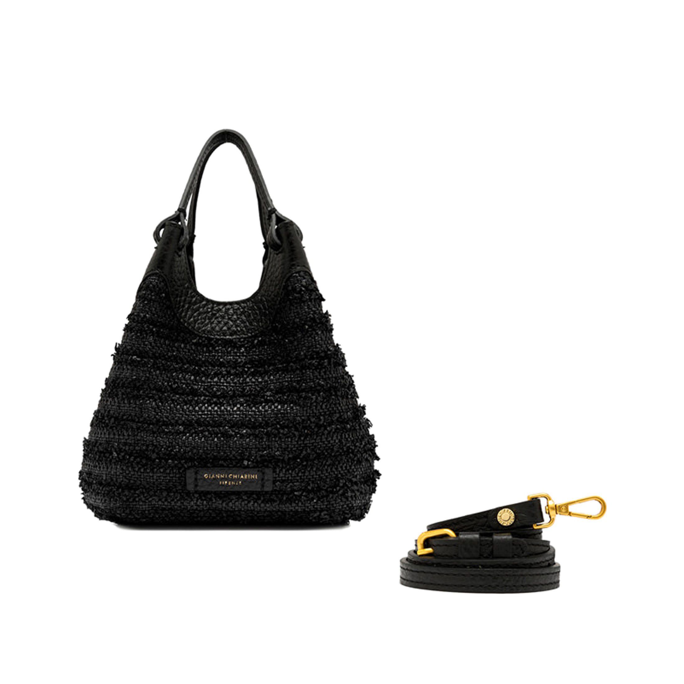 Gianni chiarini borsa dua in pelle e rafia da donna