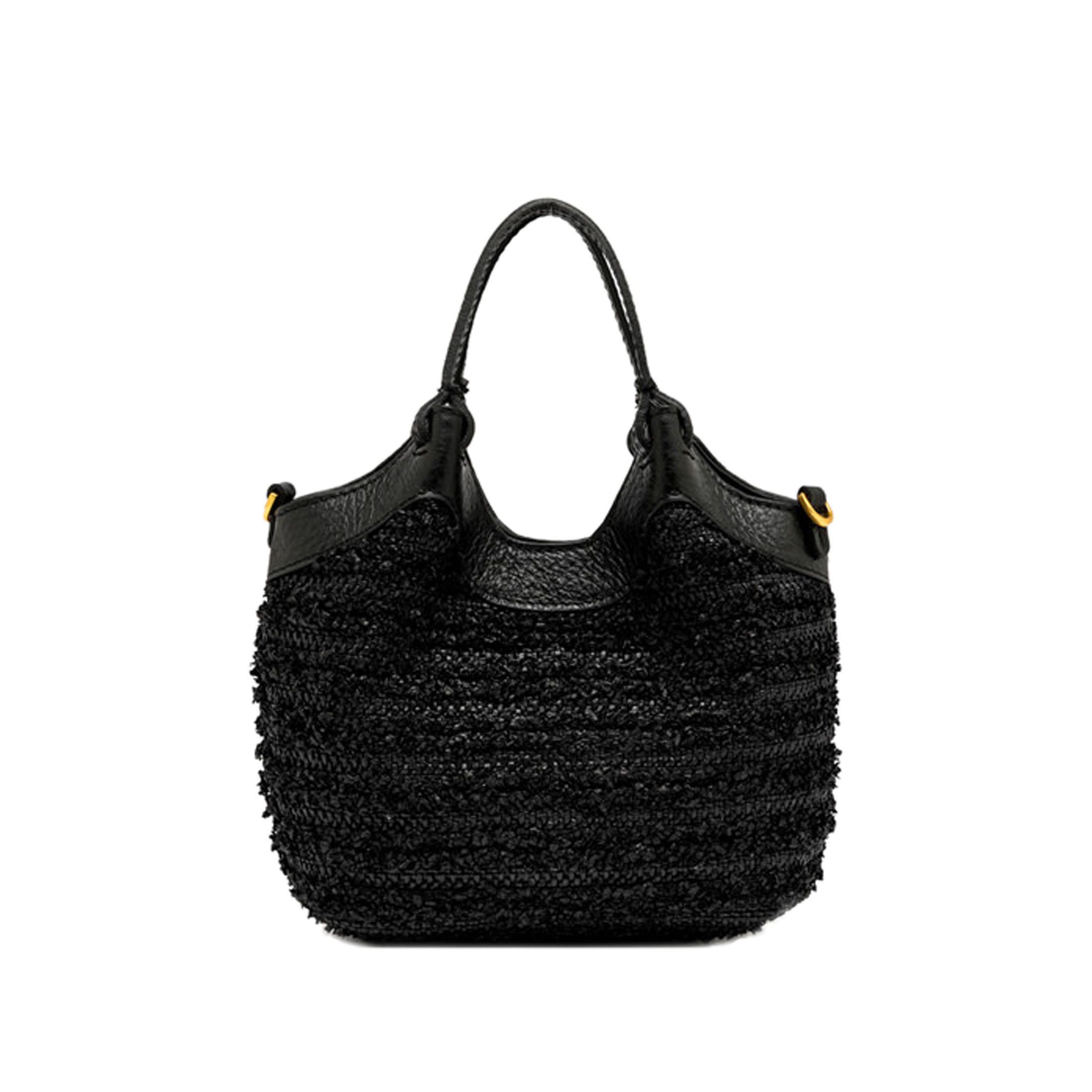 Gianni chiarini borsa dua in pelle e rafia da donna