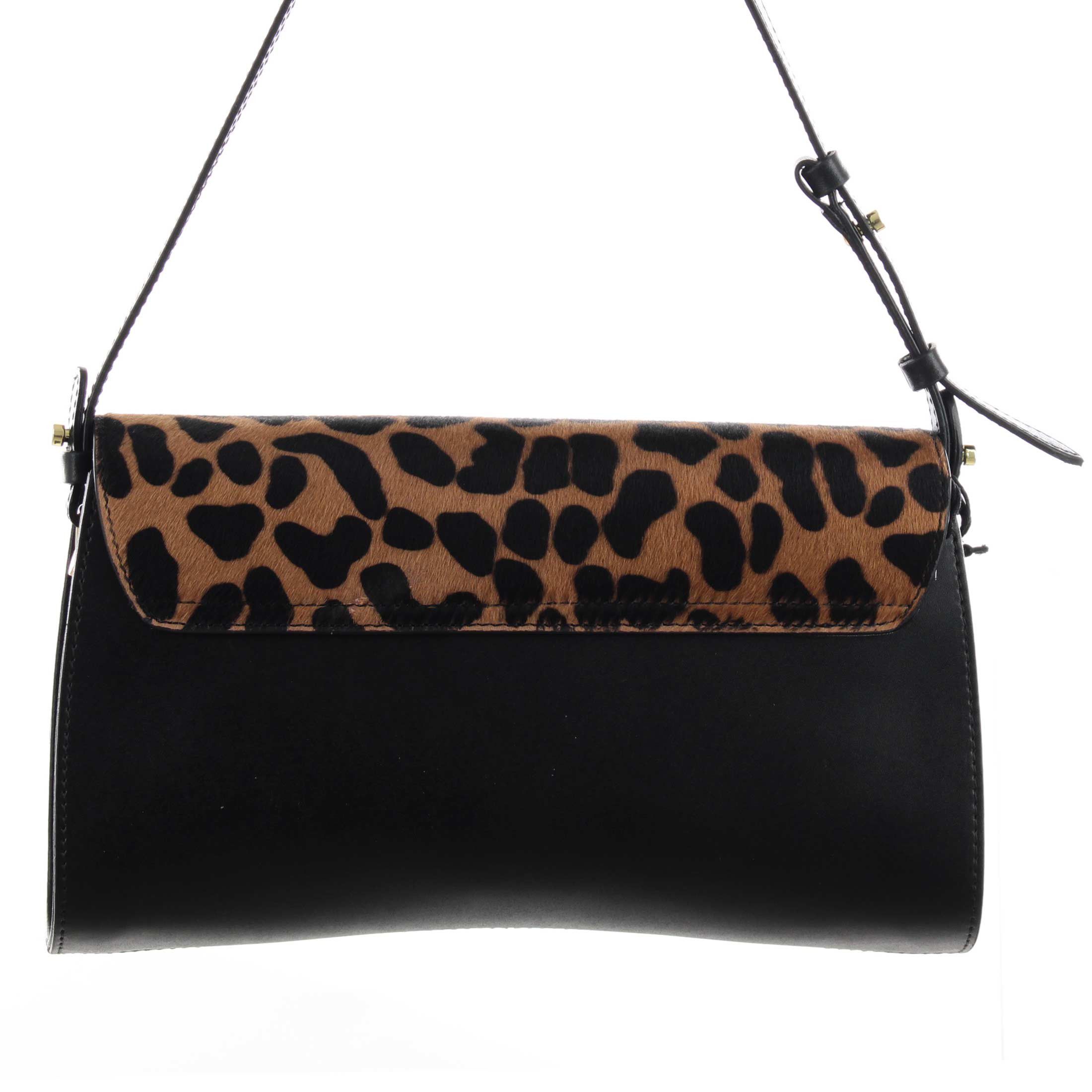 Gianni chiarini borsa keira in pelle con patta in cavallino da donna