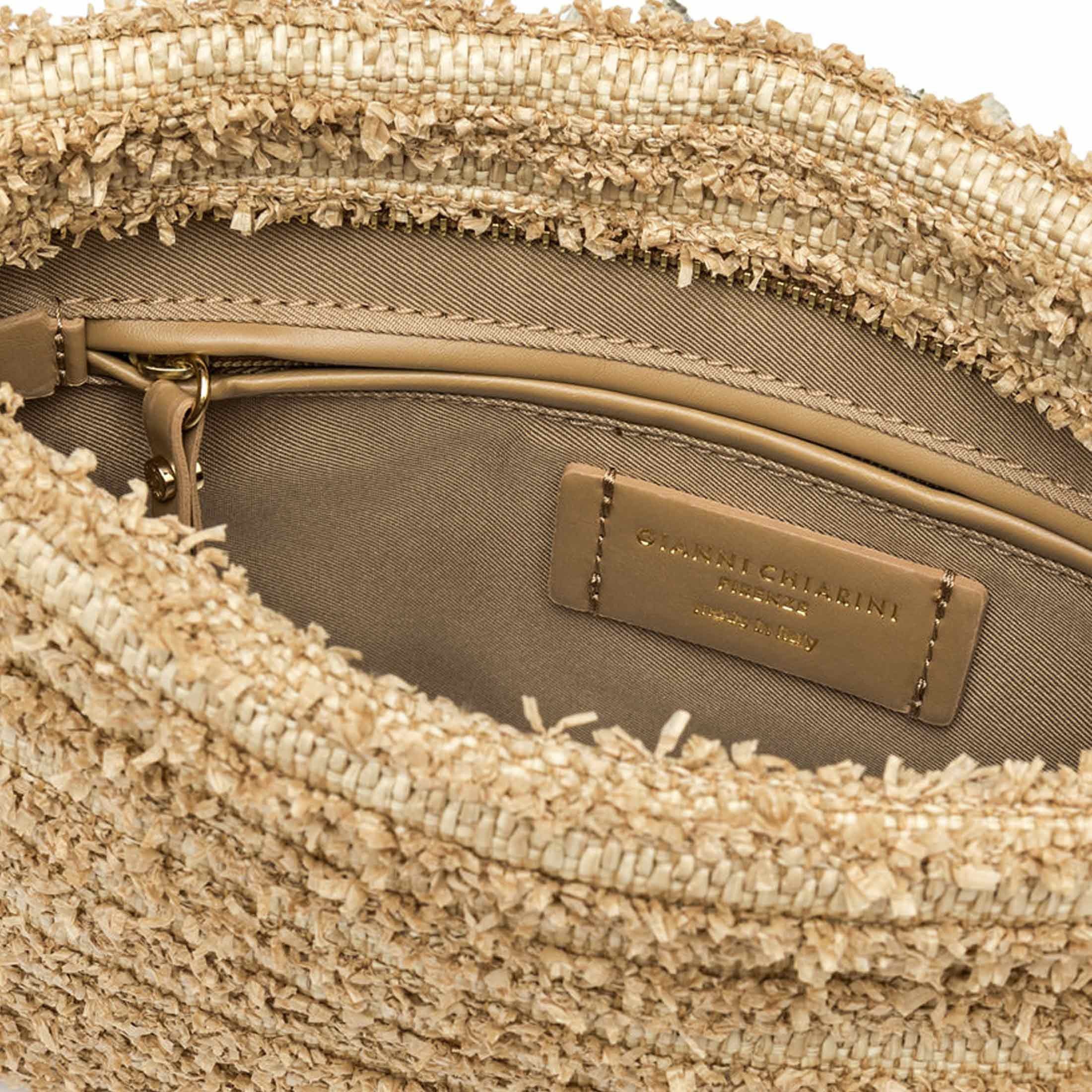 Gianni chiarini pochette brenda in paglia da donna