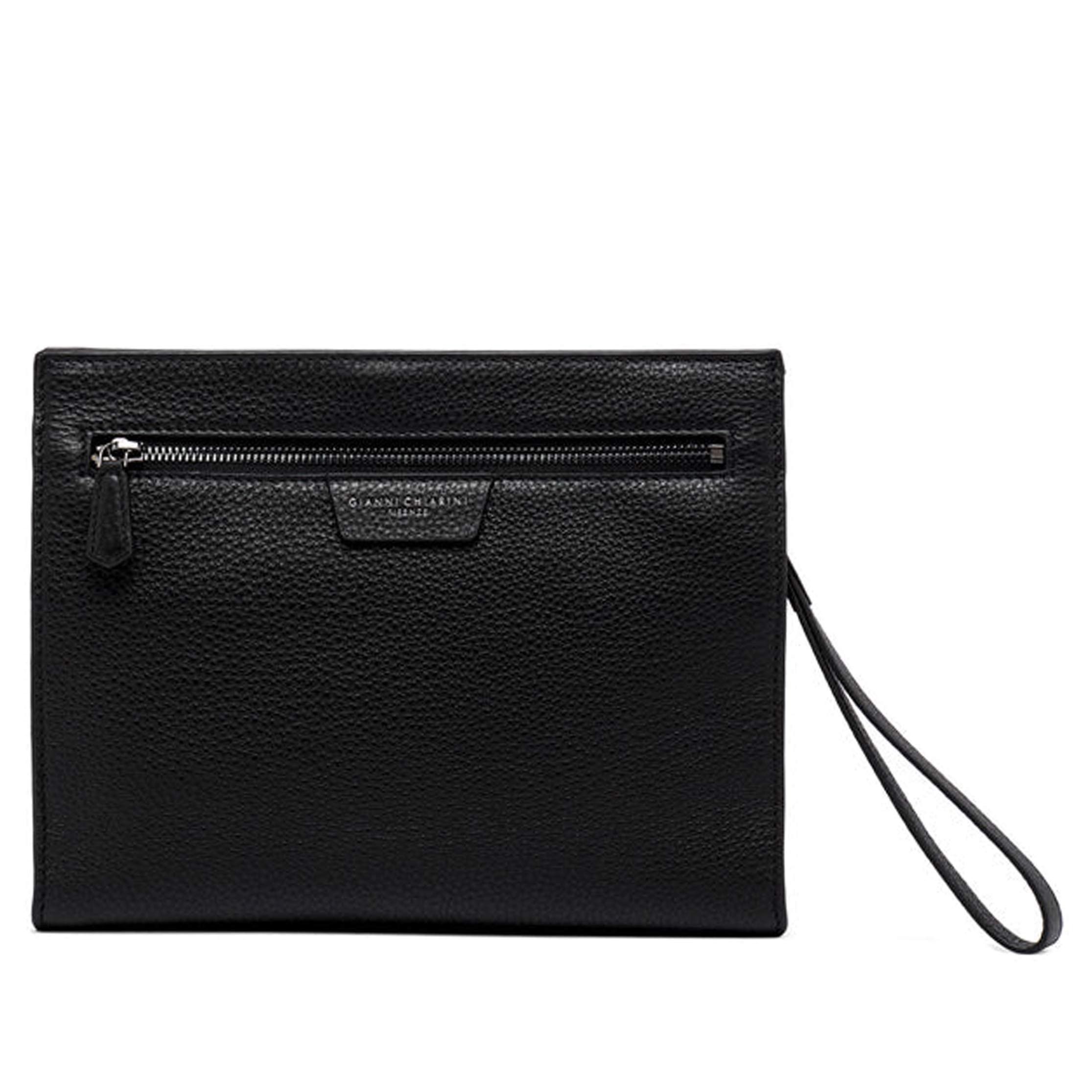 Gianni chiarini pochette florence in pelle martellata da uomo