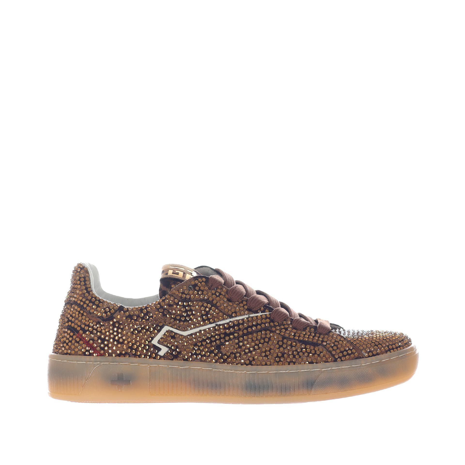Gio+ sneaker in camoscio con strass da donna