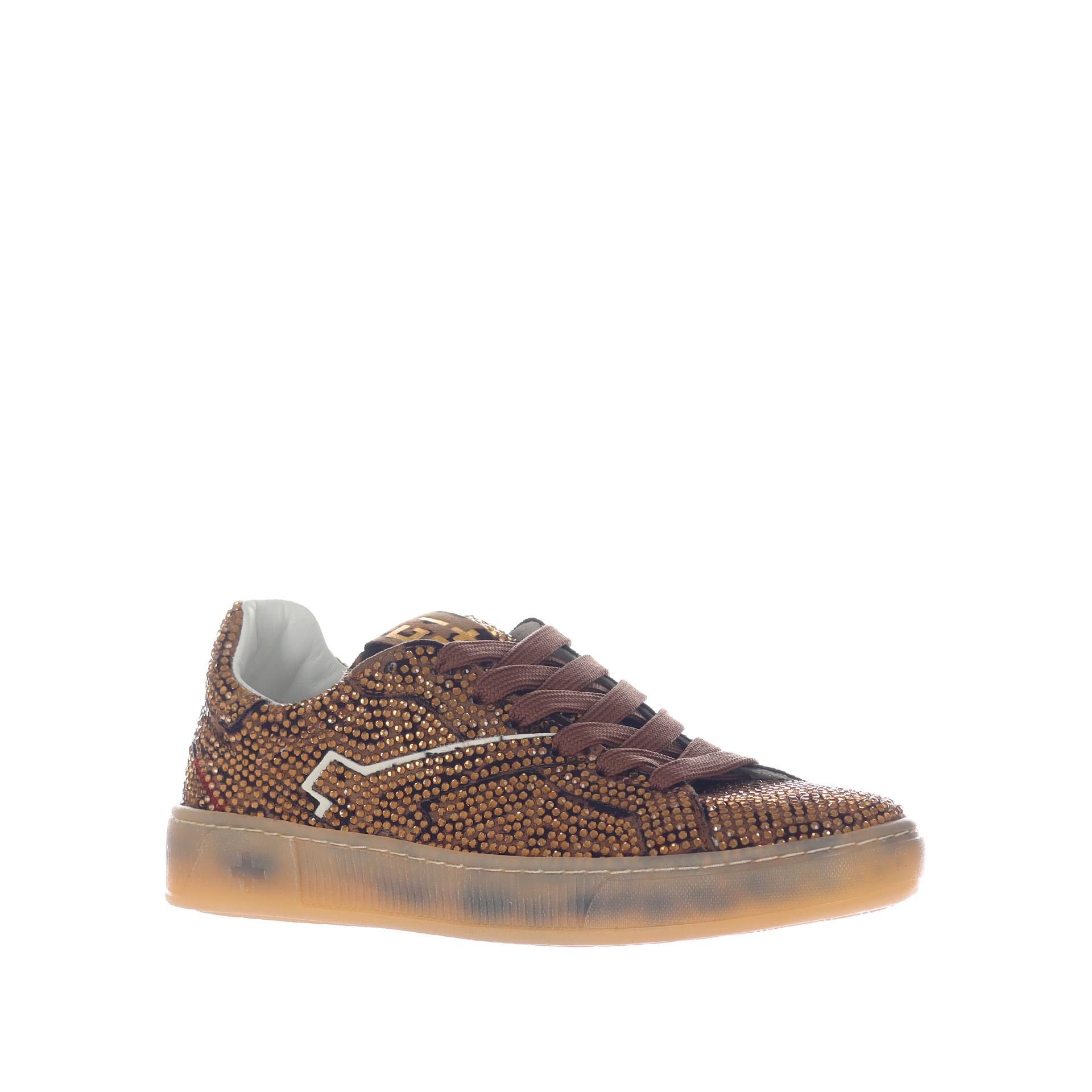 Gio+ sneaker in camoscio con strass da donna