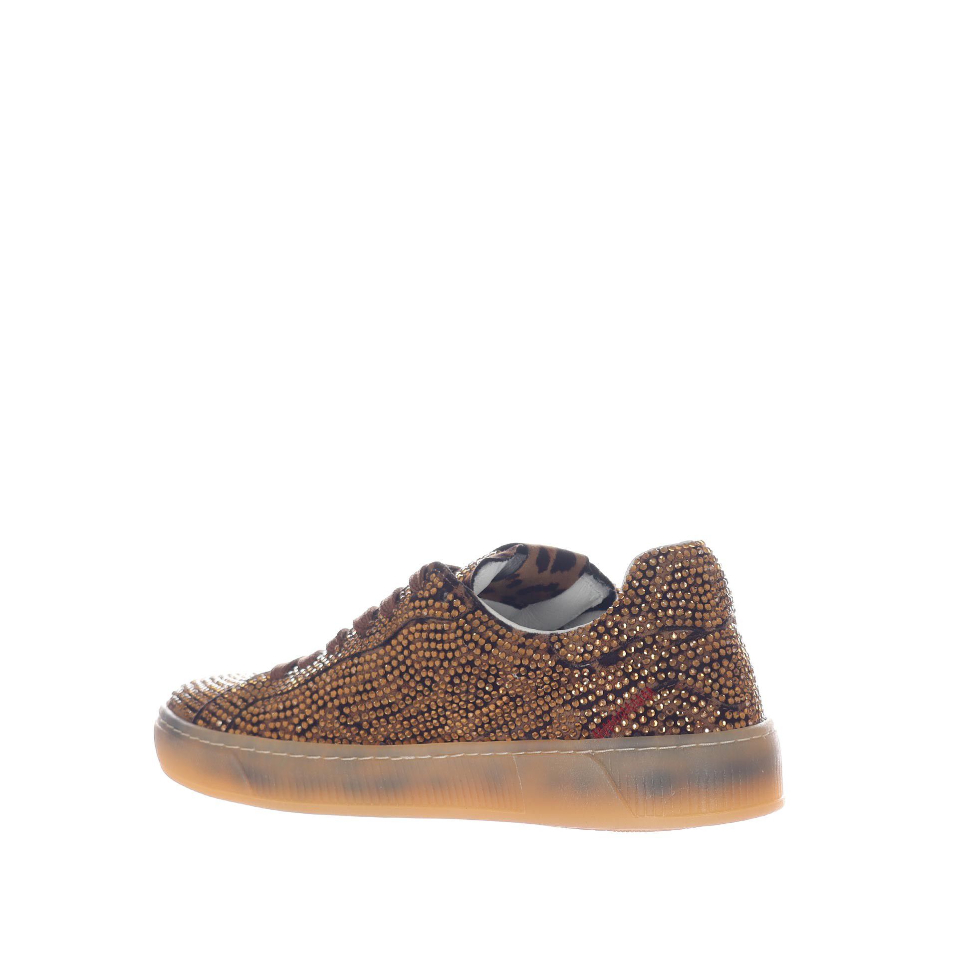 Gio+ sneaker in camoscio con strass da donna