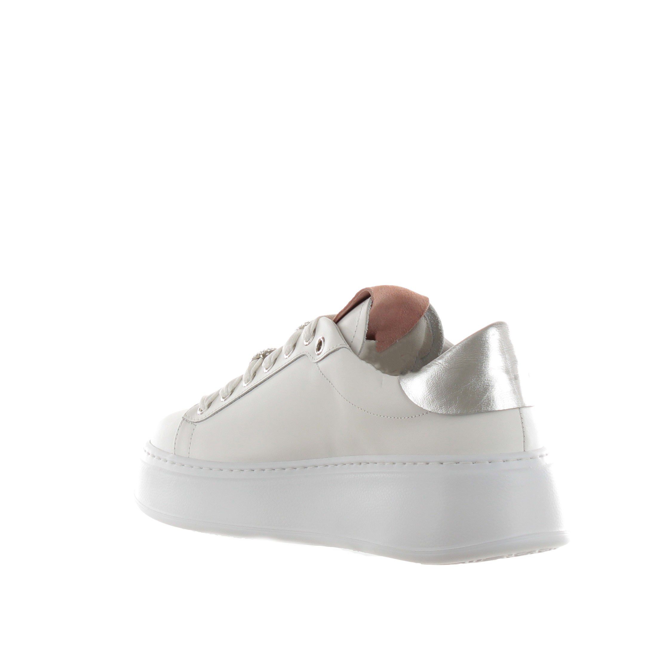 Gio+ sneaker in pelle con accessorio gioiello da donna