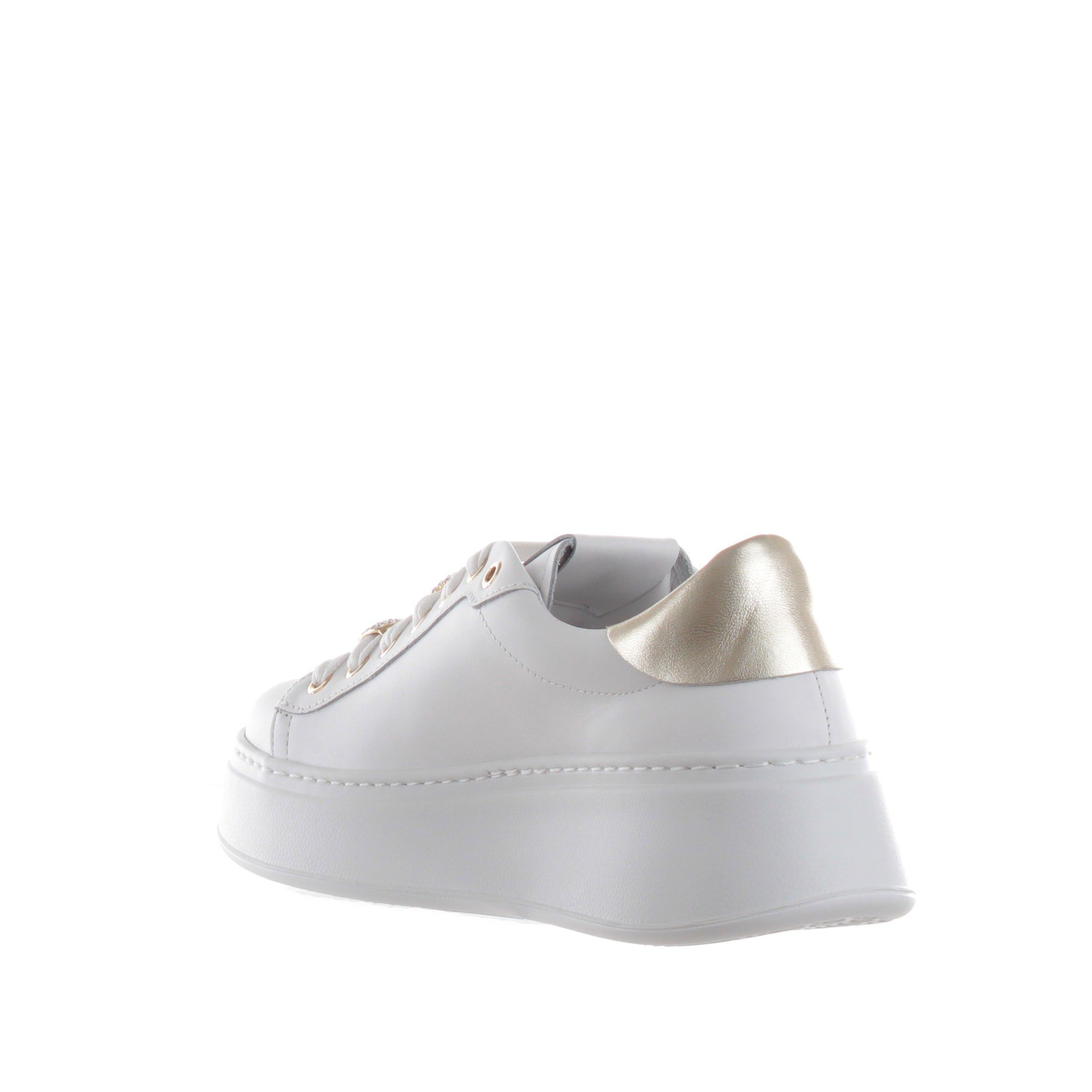 Gio+ sneaker in pelle con accessorio gioiello da donna