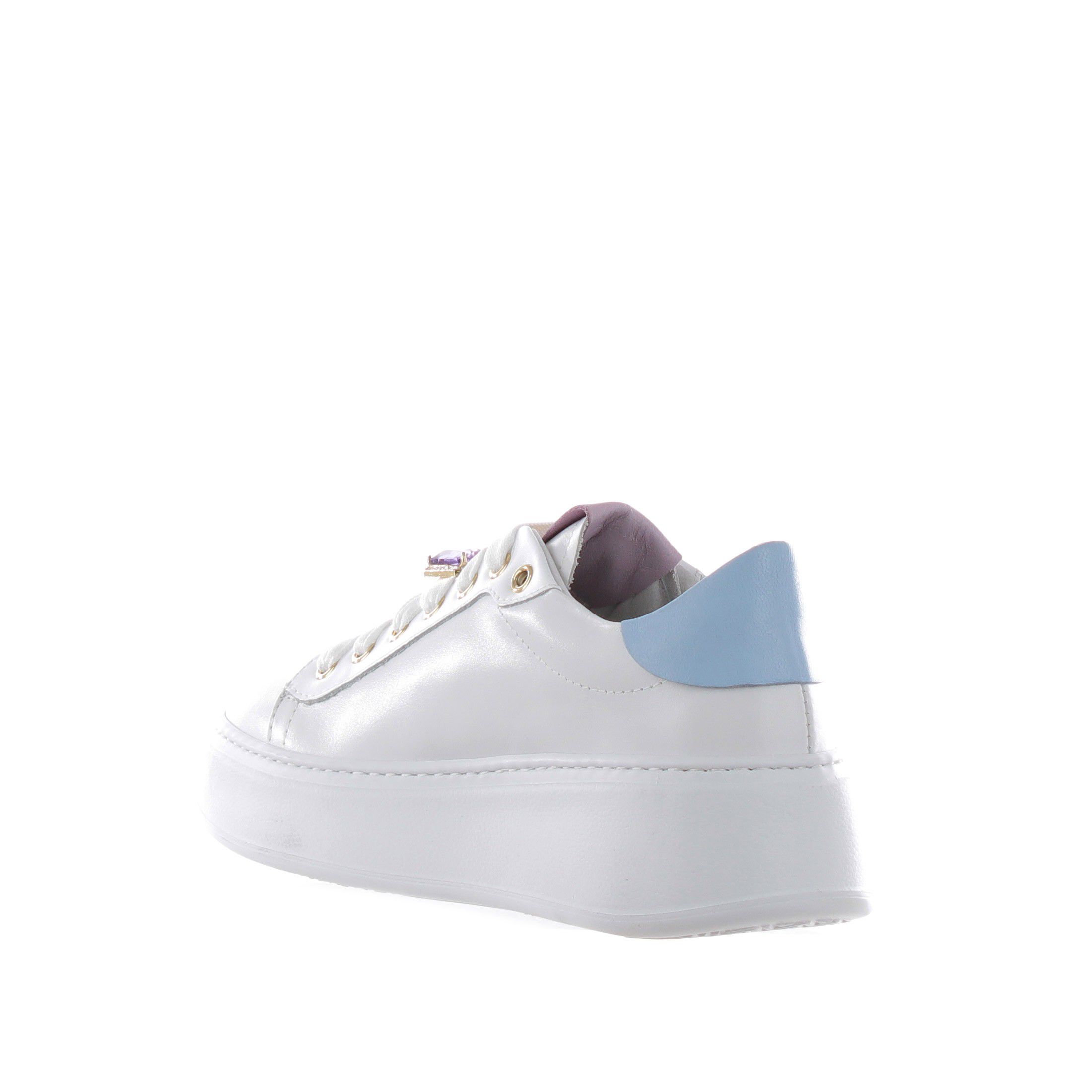 Gio+ sneaker in pelle con accessorio gioiello da donna