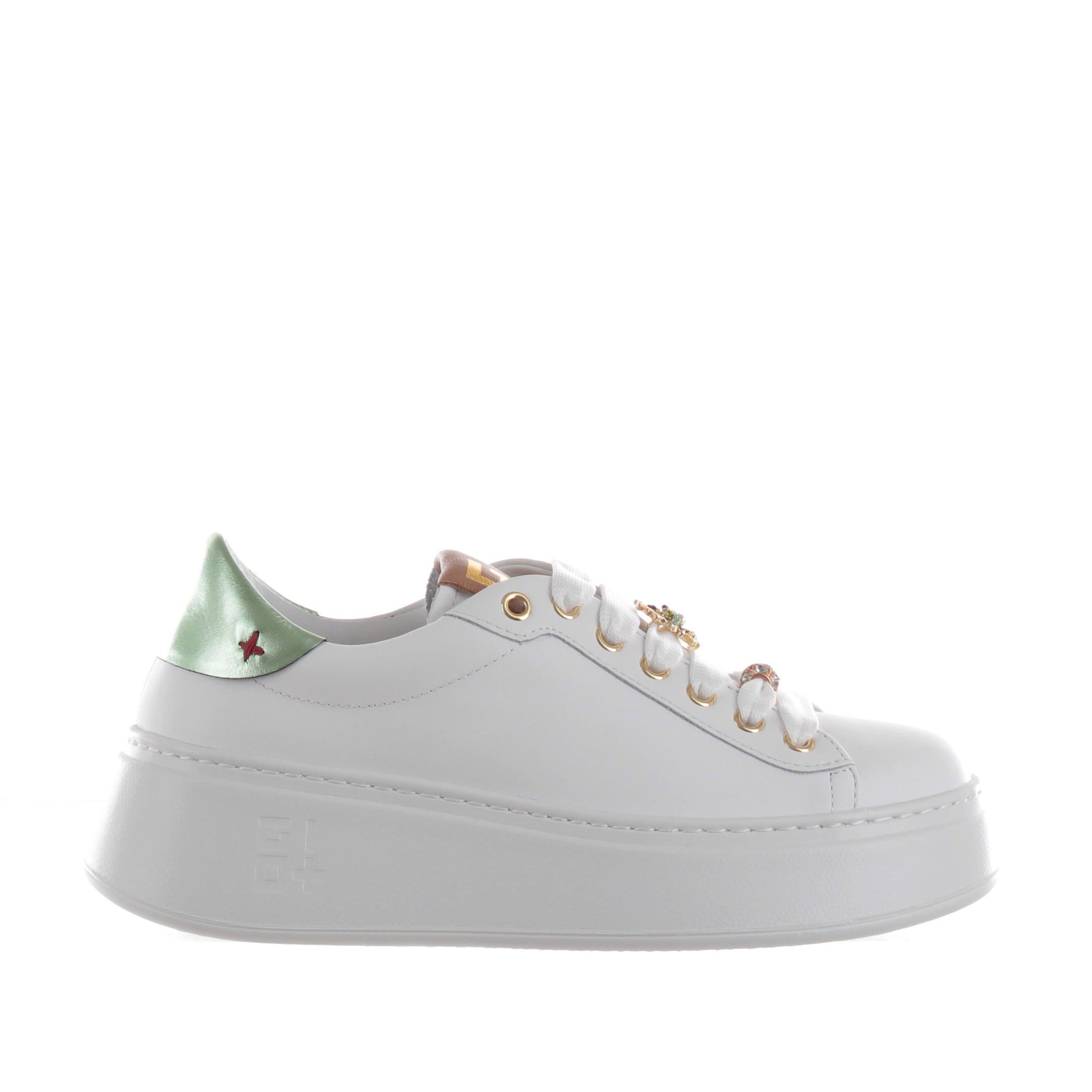 Gio+ sneaker in pelle con accessorio gioiello da donna