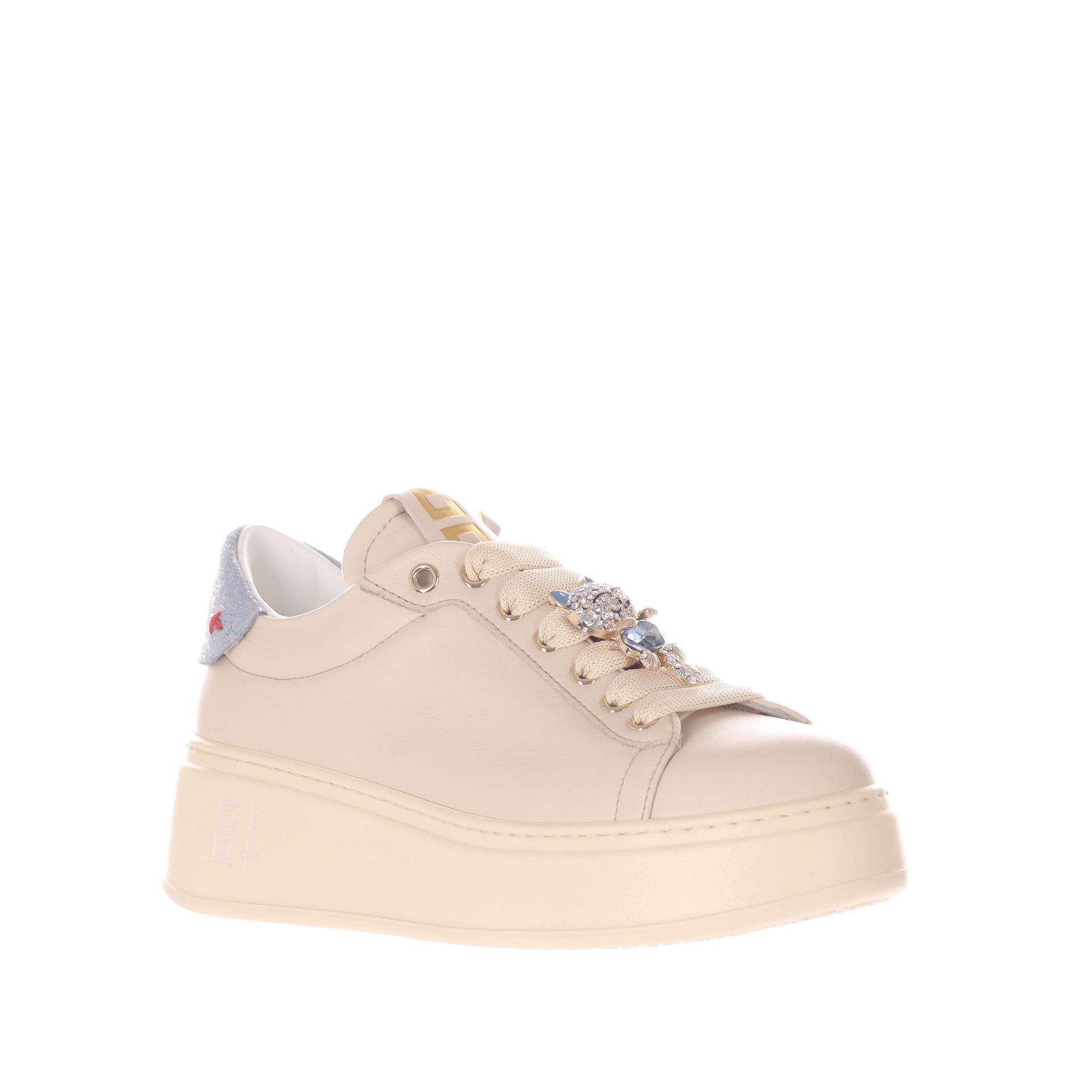 Gio+ sneaker in pelle con dettaglio gioiello da donna